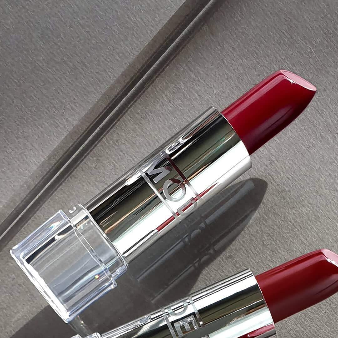 Mode Lustre Lipstick Blood Red Cranberry Cream 58, Hydrating Creamy Lip Color, Nourishing Natural Skincare Fruit Oils, Organic Shea Butter, Sweet Almond, Cherry, Avocado