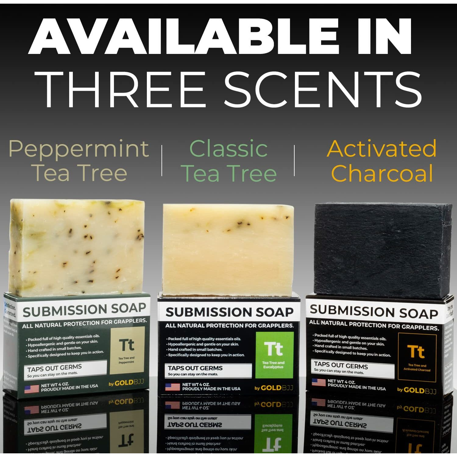 Premium Tea Tree Oil Soap - Usa Made Bar Soap For Bjj, Jiu Jitsu, Wrestling, And Grappling (Single 4 Ounce Soap Bar, Peppermint Tea Tree)