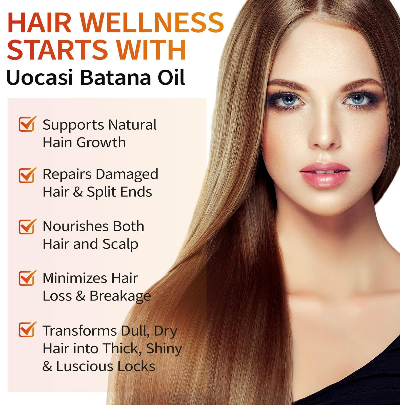 Uocasi Batana Oil For Hair Growth - 2 Pack, Raw Unrefined Batana Oil,100% Pure Natural Stimulation For Hair Growth, Thickens Strands, Prevent Dry Hair & Hair Loss, 4.04 Oz