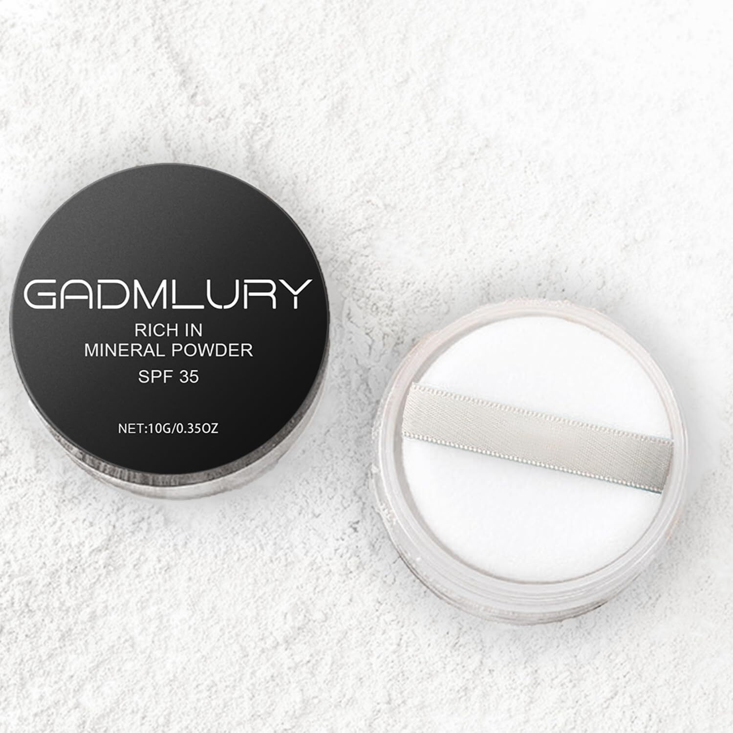 Mineral Setting Powder, Spf 35, Sunscreen Silica-Based Loose Powder, Oil Control & Pore Blurring, Universal Translucent Finishing Makeup (Solar Veil)