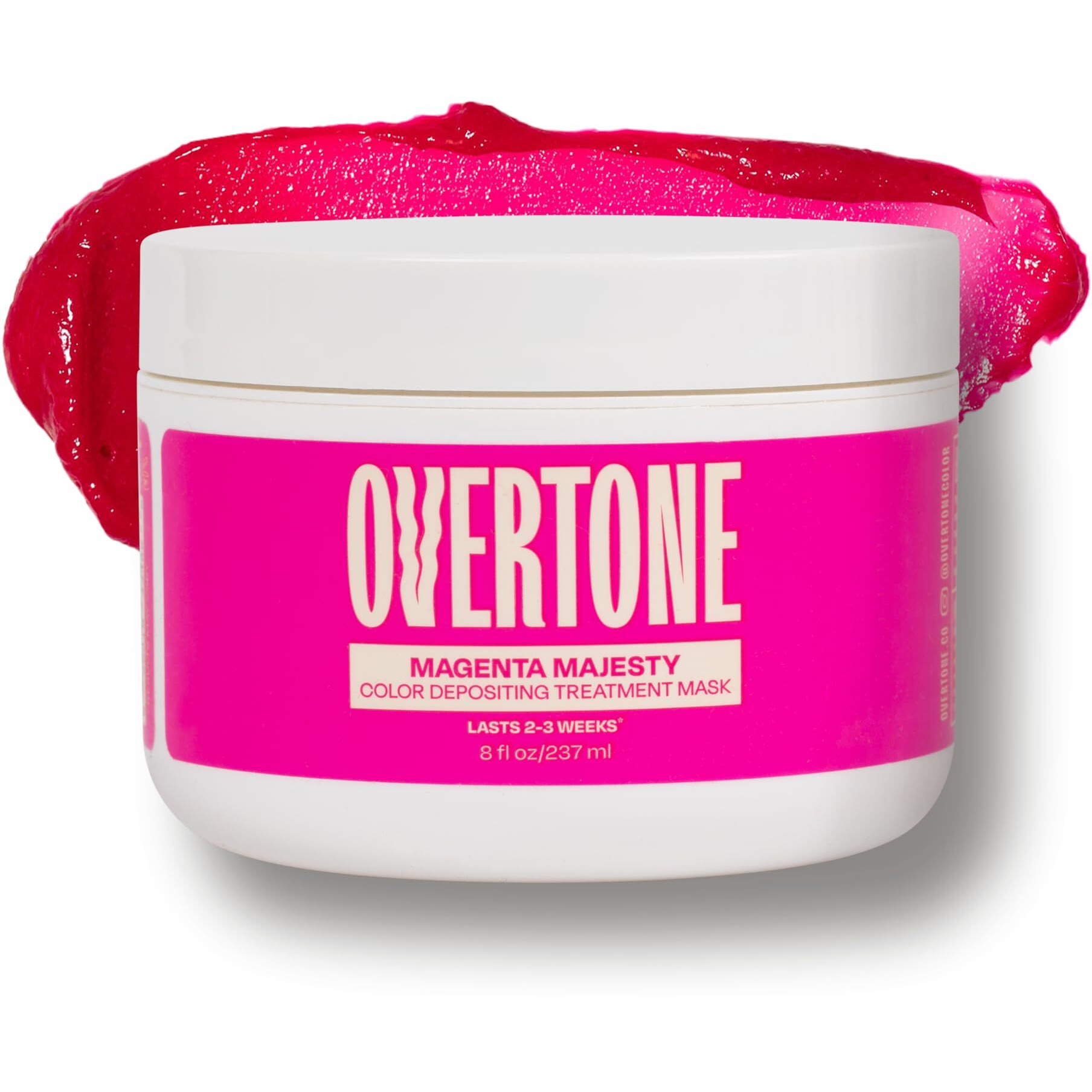 Overtone Color Depositing Conditioner - 8 Oz Semi Permanent Hair Color With Shea Butter & Coconut Oil - Vegan, Cruelty-Free - Extreme Magenta