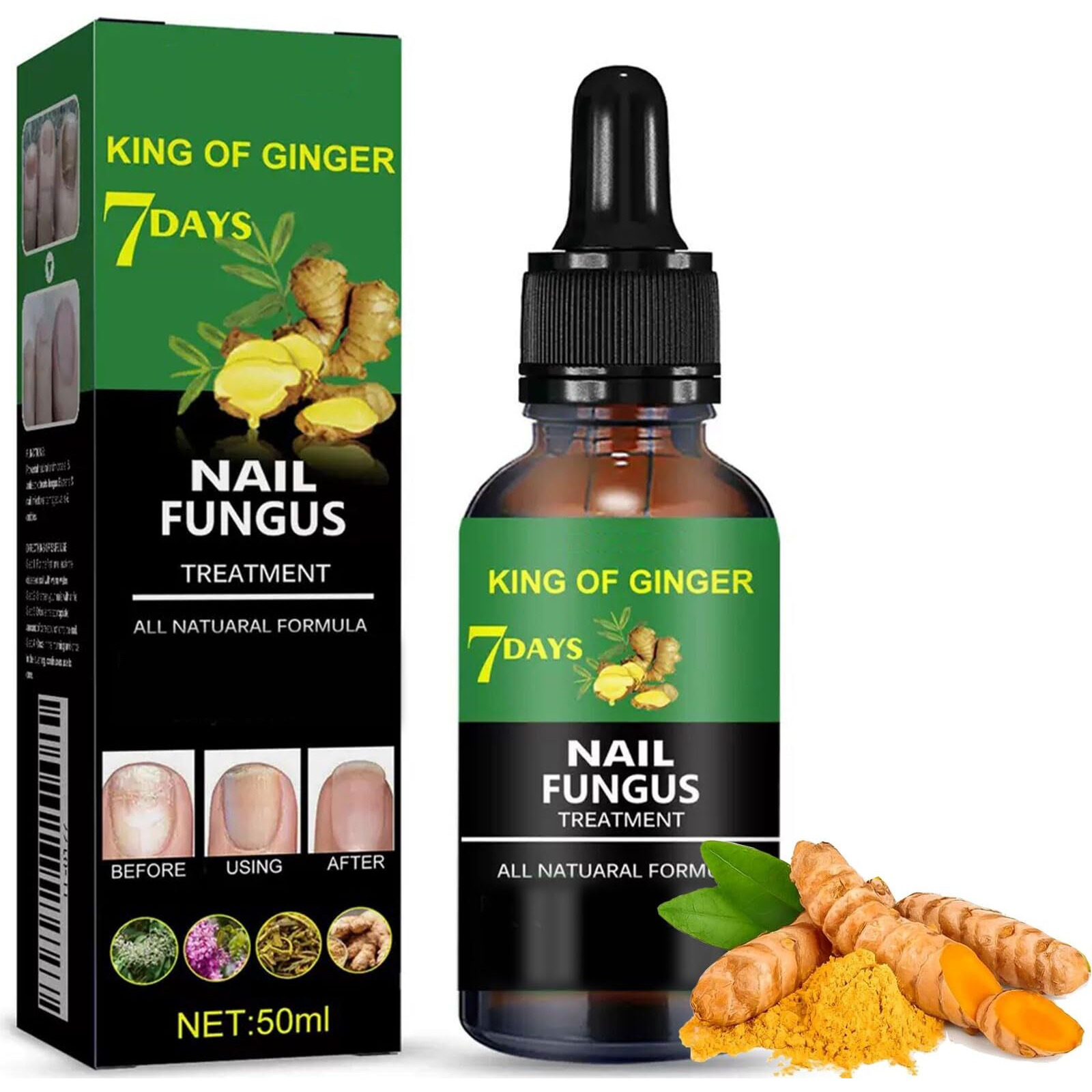 Ginger Nail Treatment Serum Oil, Nail Regrowth Serum, Nutrient Oil For Nail Cuticle Repairing, Promoting Regrowth, Strengthening, Plant-Based Formula