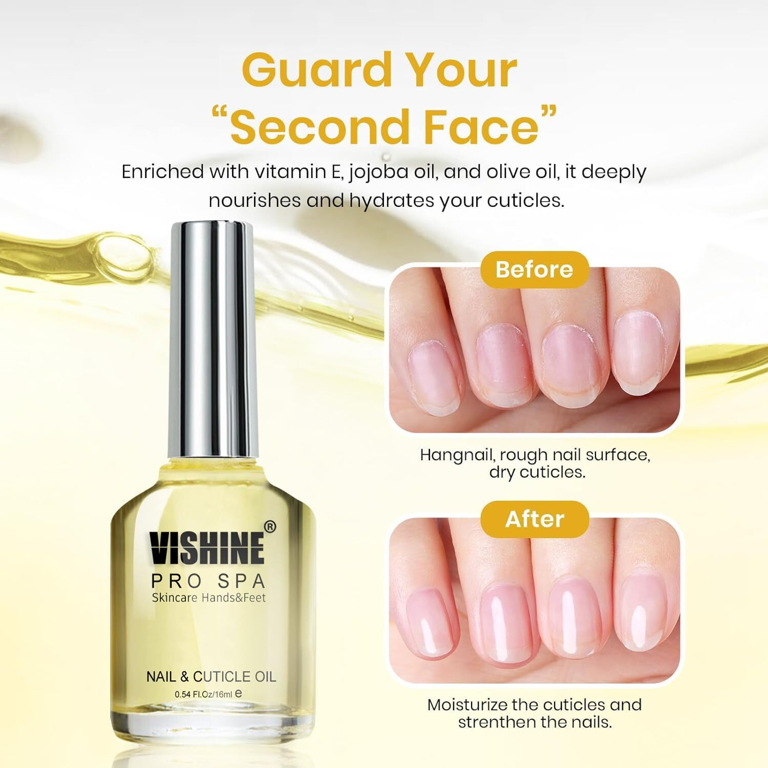 Vishine 3Pcs 16Ml Gel Nail Polish Set, Cuticle Oil Set With No Wipe Top Coat And Base Coat Long Lasting Soak Off Led Uv Nail Lamp Gel Salon Quality