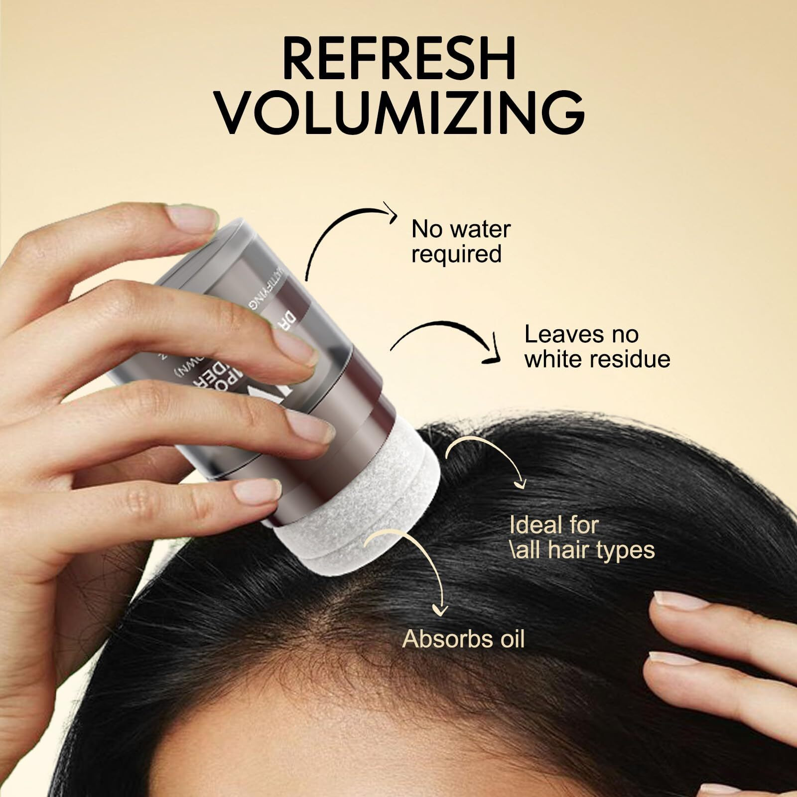 Jvr Dry Shampoo Powder Absorbs Oil In Hair, Volumizing, Dry Shampoo For Women & Men, Freshens Hair, Mattifying Root Boost With Tea Extract, Non-Aerosol For Oily Hair Travel Size 0.35 Oz (Dark Brown)