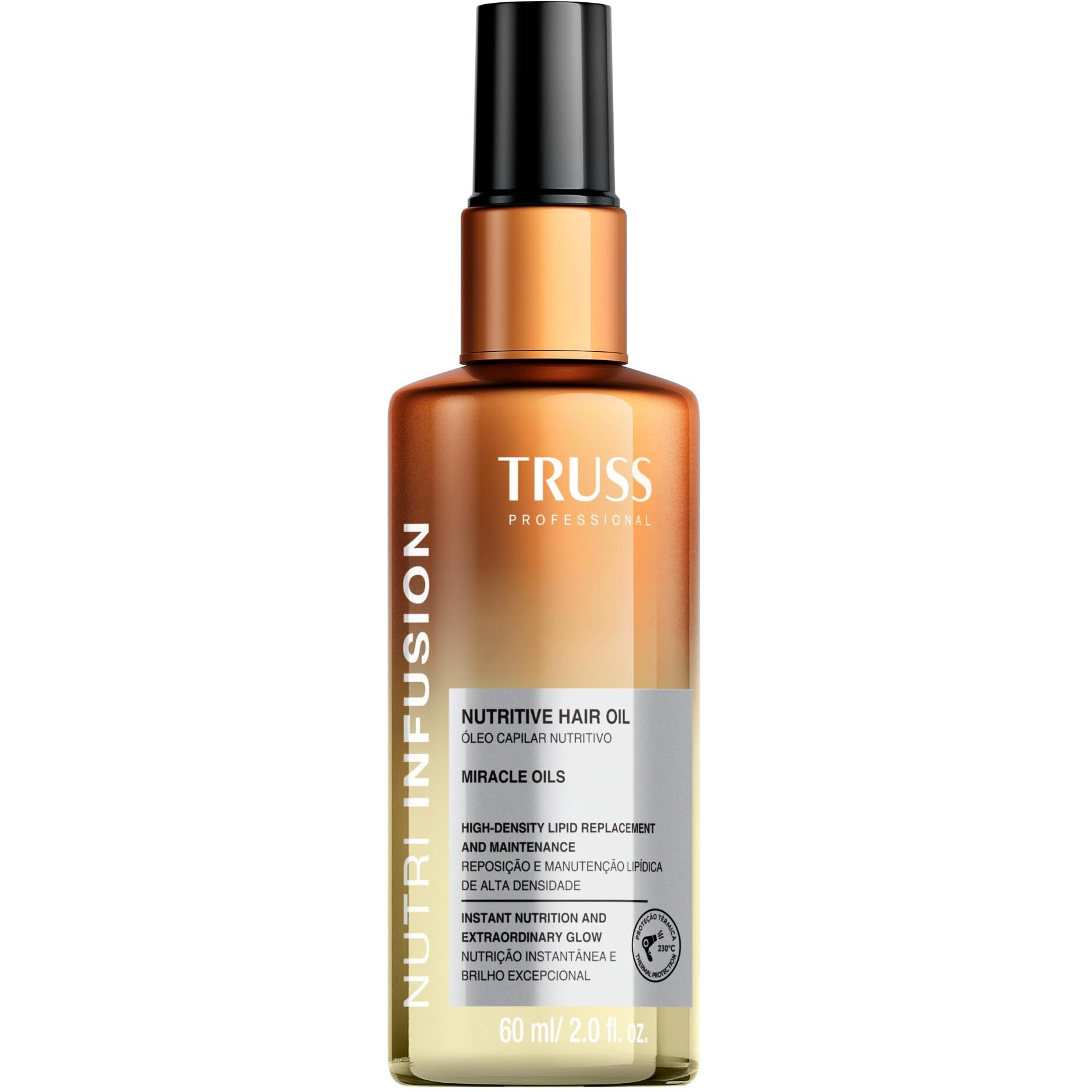 Truss Nutri Infusion Hair Oil For Damaged Hair - Hydrating, Anti-Frizz Finishing Oil - Provides Deep Nourishment, Heat Protection And Shine (2 Fl Oz)