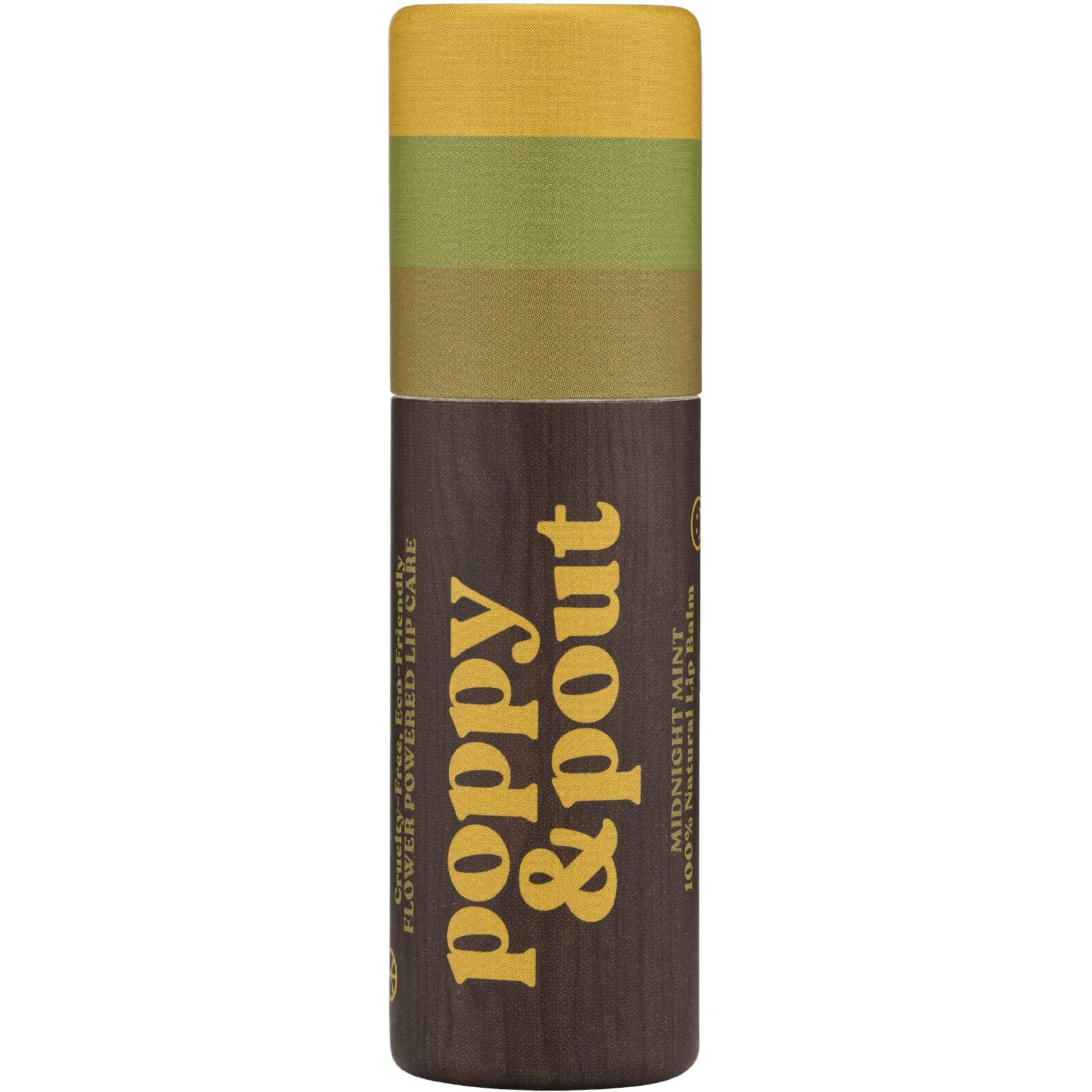 Poppy & Pout Midnight Mint Jumbo Lip Balm | All Natural Lip Balms & Moisturizers | Hydrates With Beeswax, Vitamin E, Organic Coconut Oil | Cruelty-Free | Lip Balm In Recyclable Cardboard Tube