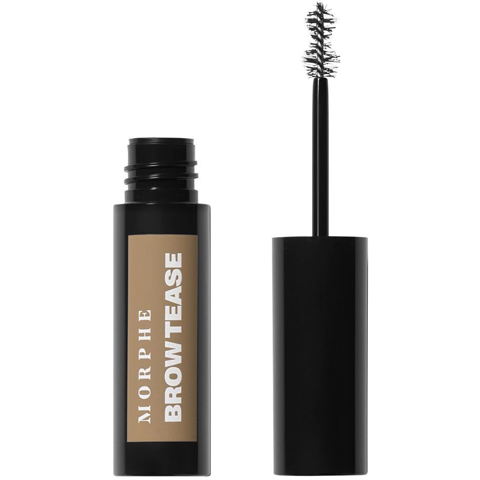 Morphe Brow Tease Eyebrow Gel Mousse - Volumizing Brow Gel To Tint, Thicken & Shape With 100% Natural Bamboo Fibers - Enriched With Conditioning Coffee Seed Oil - Macadamia (0.16 Fl Oz)