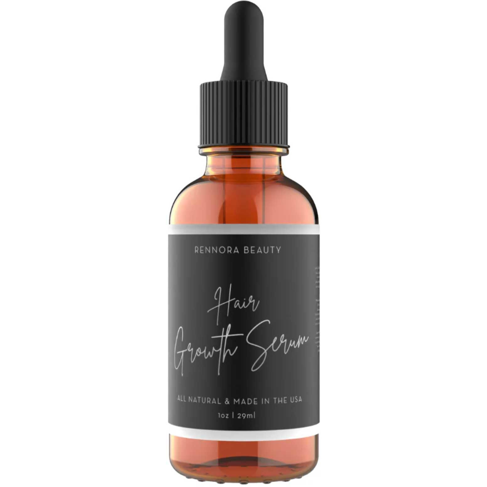 Rennora Hair Growth Serum With Organic Herbs And Natural Vitamins, Peppermint Oil, Stinging Nettle, And Rosemary Oil, No Chemicals, Formulated For Hair Regrowth (1 Pack - 30 Day Supply)
