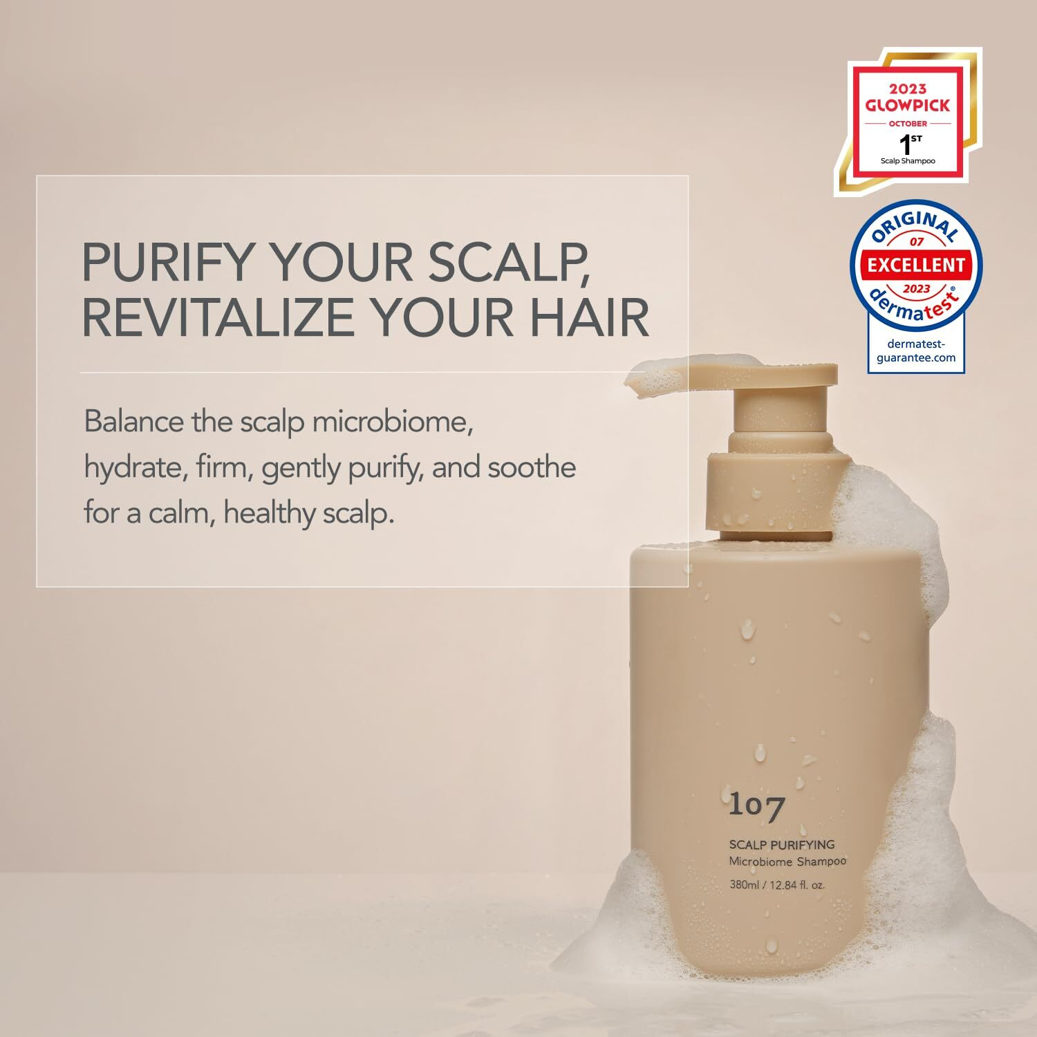 107 Clarifying Shampoo - Purifying Shampoo For Build Up, Dirt, Oil, Itchy, Dry Scalp - Fermented Vinegar & Ginseng For Refreshed & Revitalized Scalp - Paraben, Phthalate And Sulfate Free (16.9 Oz)