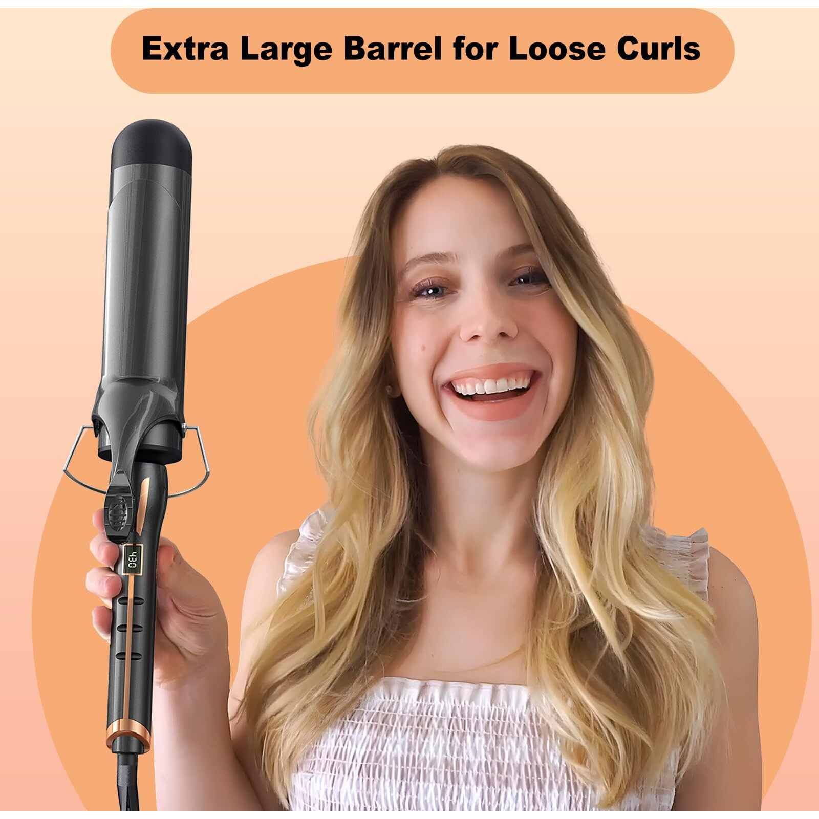 Orynne Curling Iron 2 Inch, Large Barrel Curling Iron For Long Hair, 2 Inch Curling Iron Ceramic Barrel With Argan Oil Infused, 14 Heat Settings