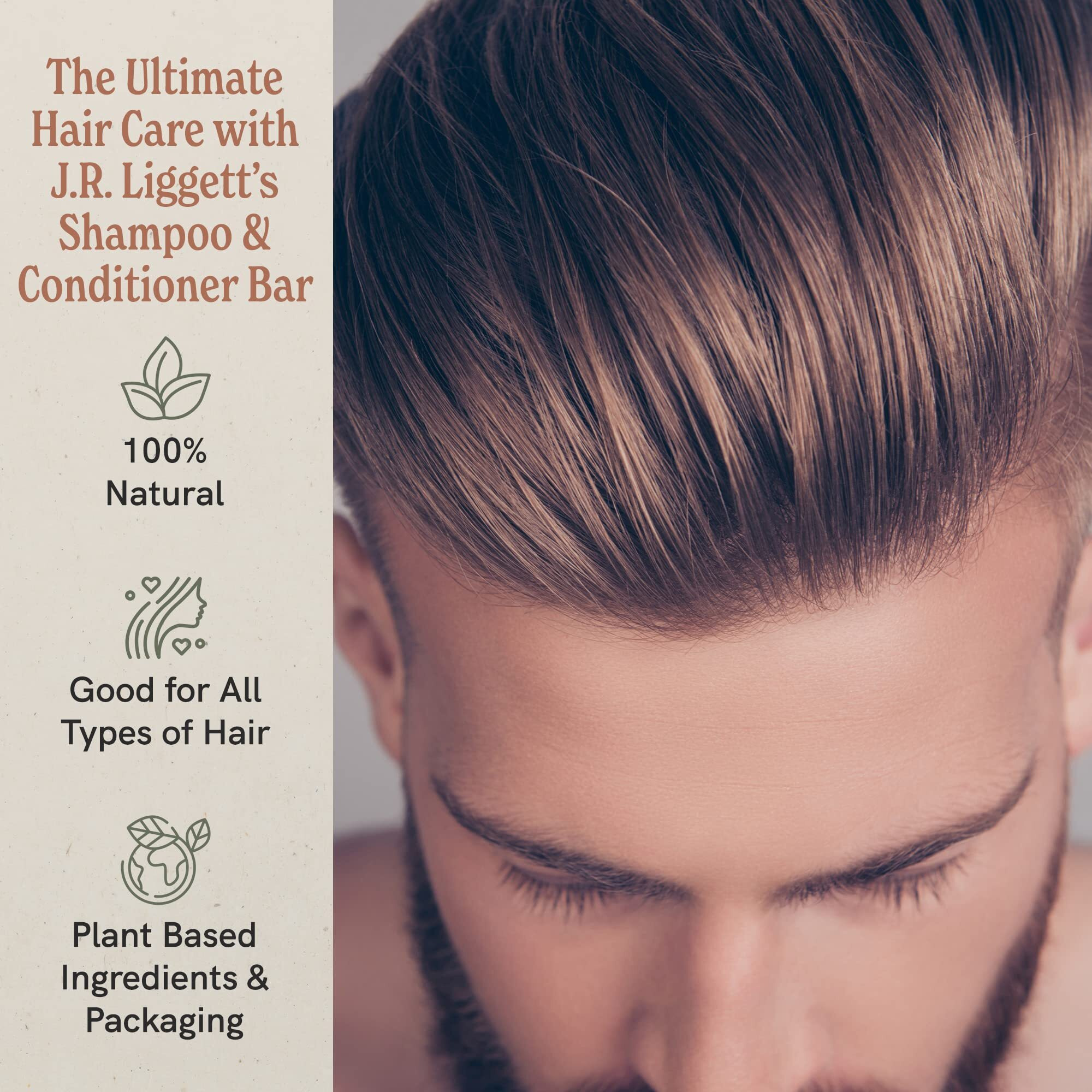 J.R.Liggetts Original Formula, Moisturizing Formula And Coconut & Argan Oil Shampoo Bars - Plant-Based Nourishing Shampoo Bars For All Hair Types - Sulfate-Free For Healthy Hair - 3-Pack