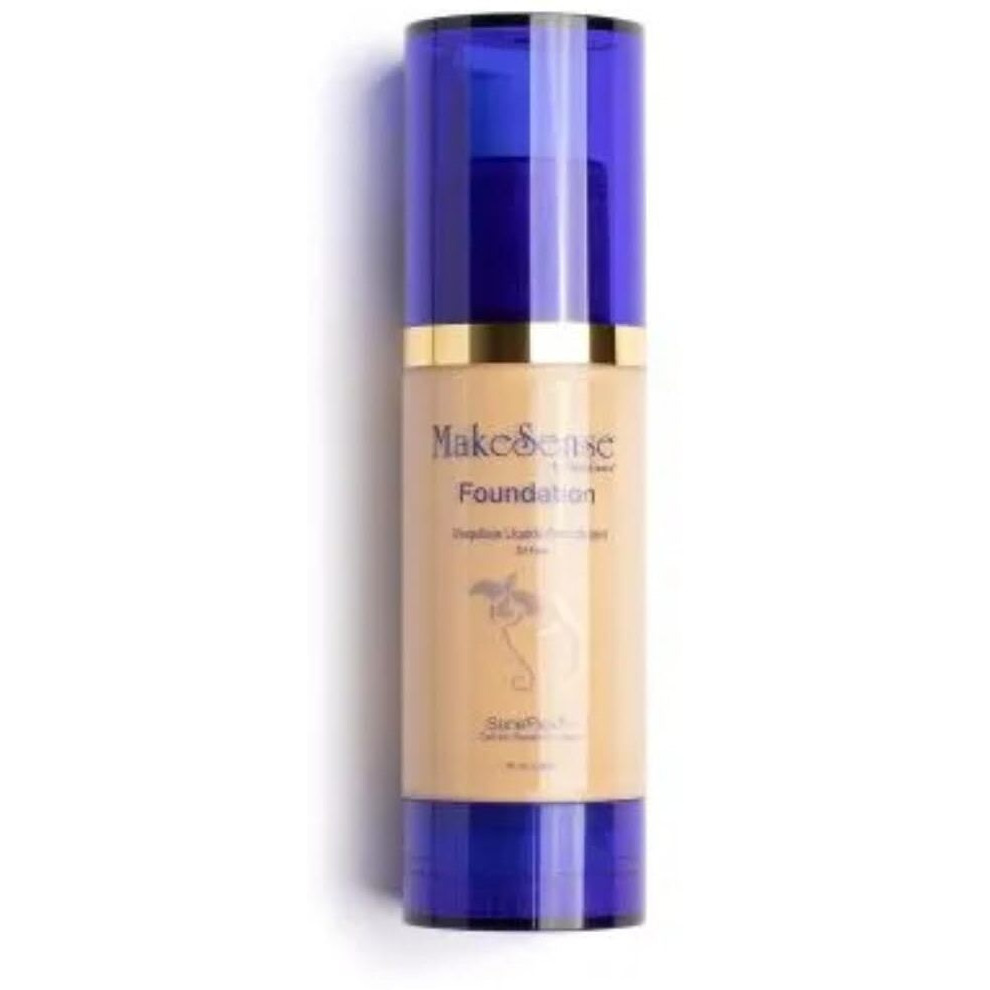 Senegence Makesense Original Foundation, Porcelain, 1 Fl Oz, Long-Lasting Oil-Free Formula With Skin-Nourishing Ingredients, Water-Resistant