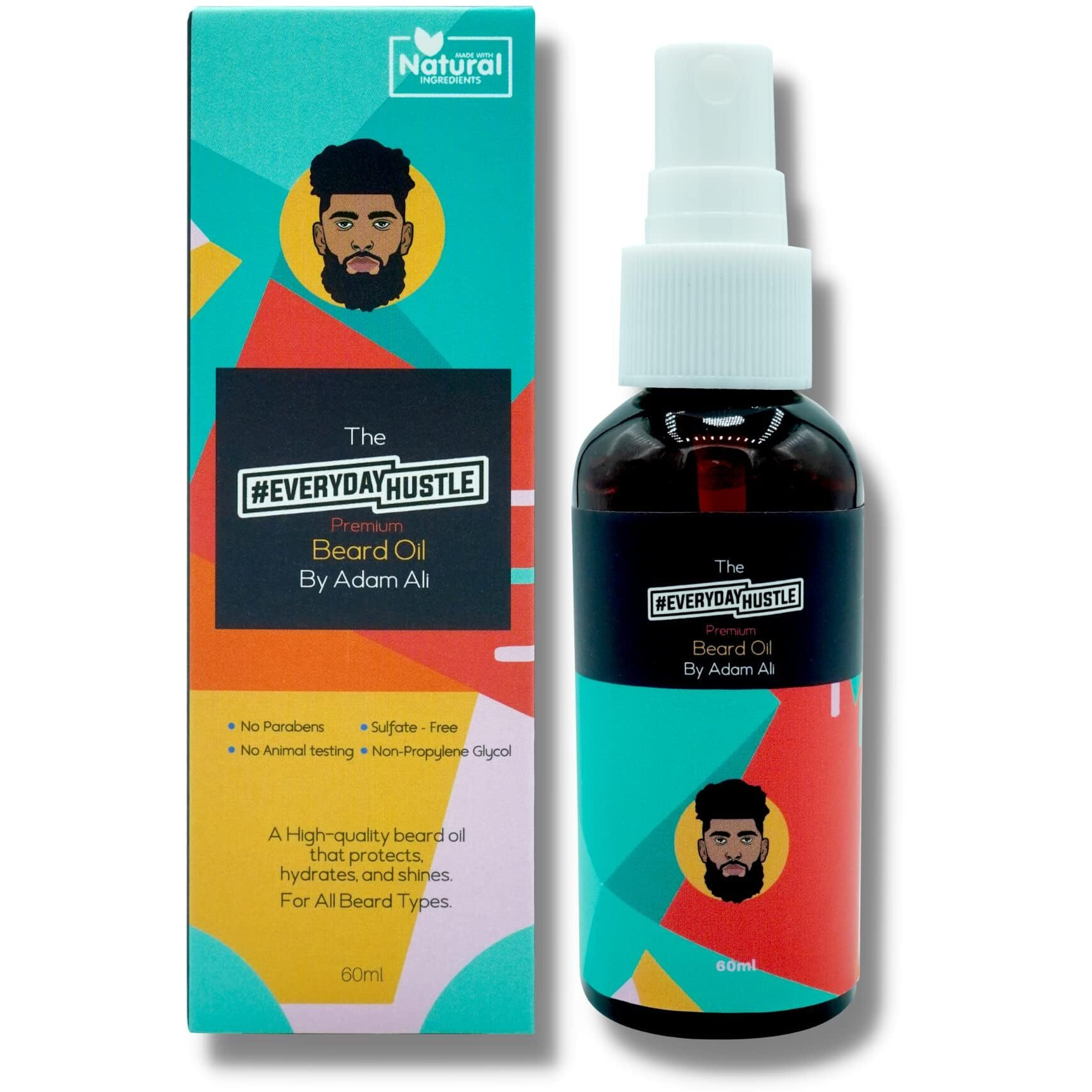 Everydayhustle Beard Oil Spray For Men - Premium Beard Formula For Daily Grooming, Moisturizing, And Extra Shine, For All Beard Types, Cloves Scent, 60Ml