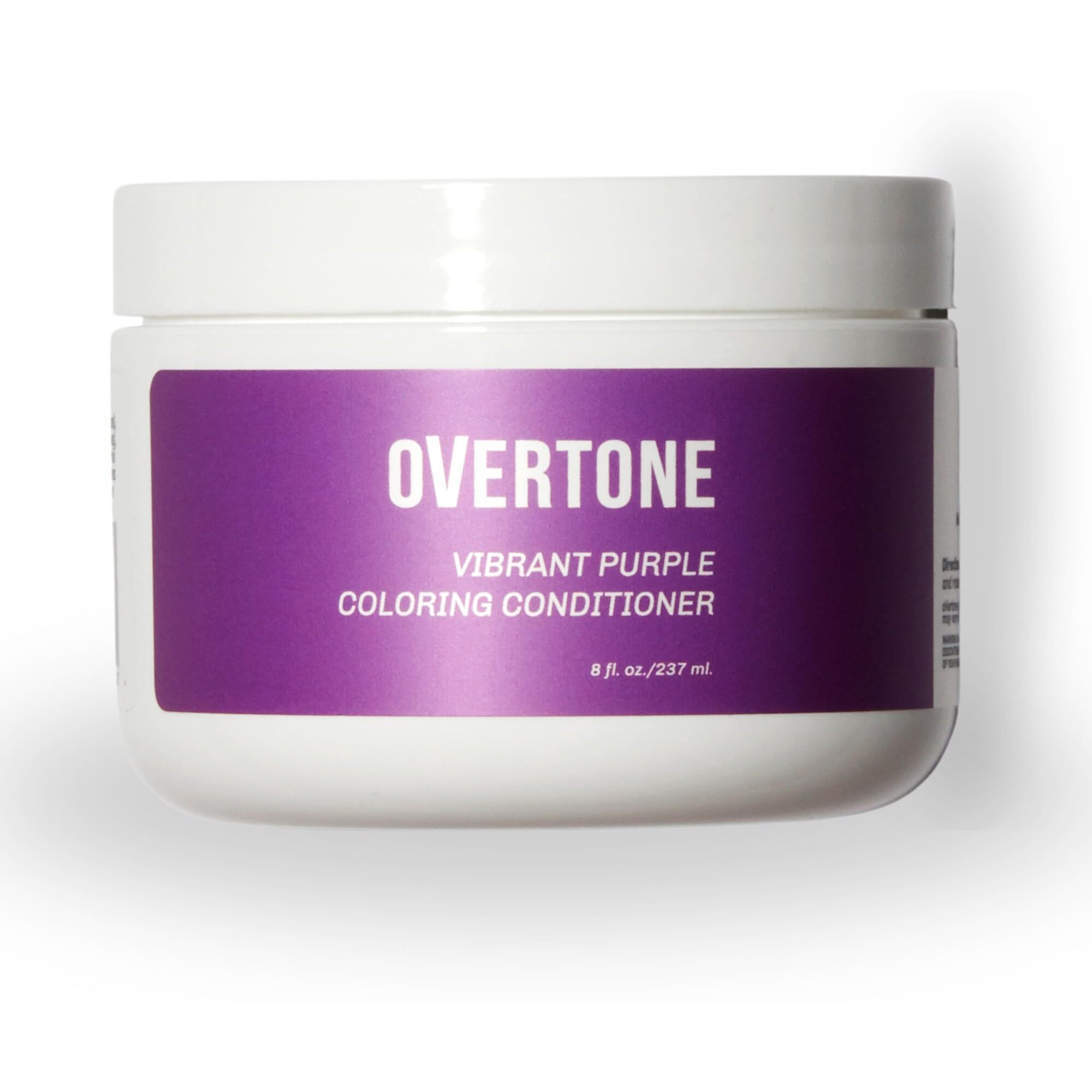 Overtone Color Depositing Semi-Permanent Hair Dye Conditioner - 8 Oz For Natural & Color-Treated Hair, Moisturizing Shea Butter & Coconut Oil - Vegan & Cruelty-Free, Vibrant Purple