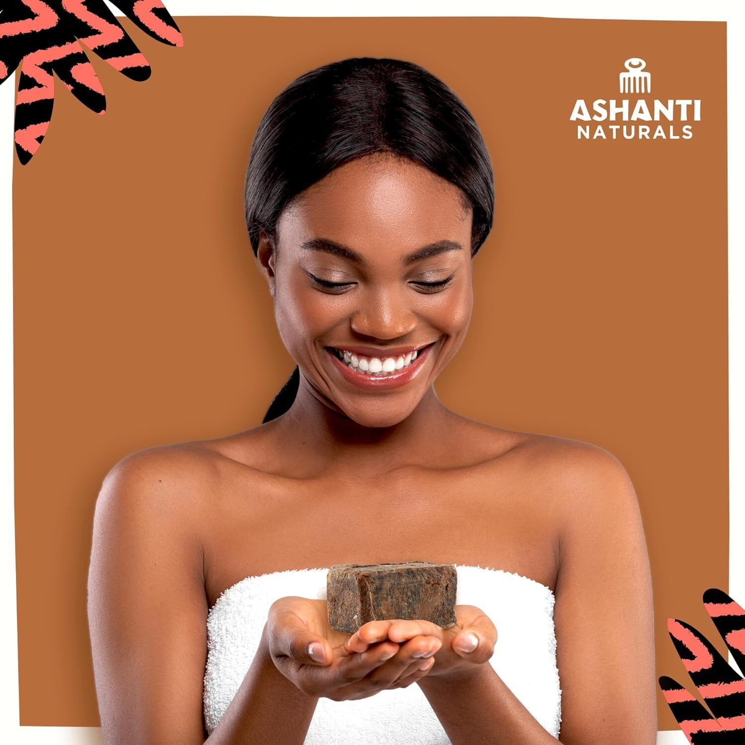 African Black Soap Bar | Unscented Natural Black Soap With Raw Shea Butter And Coconut Oil - 8Oz Bar