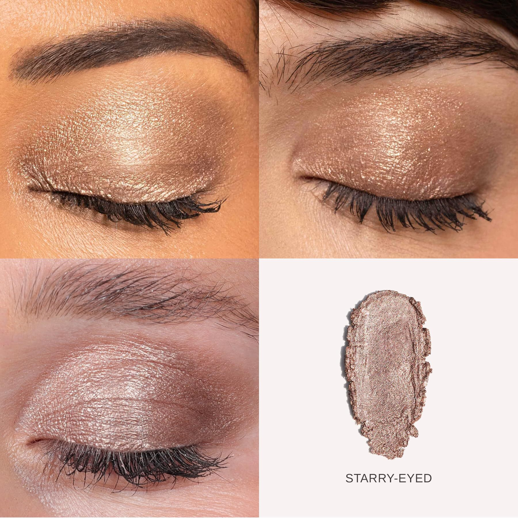 Wander Beauty Wandering Eyes Shadow Stick - Starry-Eyed (Cool Bronze Shimmer) - Smudge And Crease Free Cream Eyeshadow With Tamarind & Jojoba Oil - Illuminate, Line & Define - 0.05 Oz