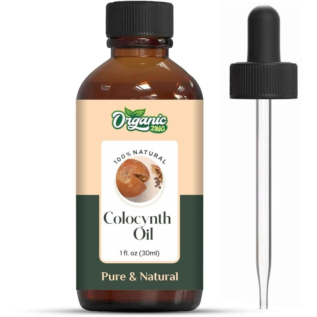 Organic Zing Colocynth (Citrullus Colocynthis) Oil | Pure & Natural Essential Oil For Skincare And Hair Care - 30Ml/1.01Fl Oz