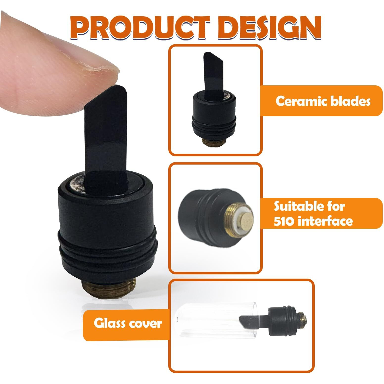 Ceramic Heating Head Heating Multi-Tool For Slicing Wax Or Viscous Oil Etc, (All Black)
