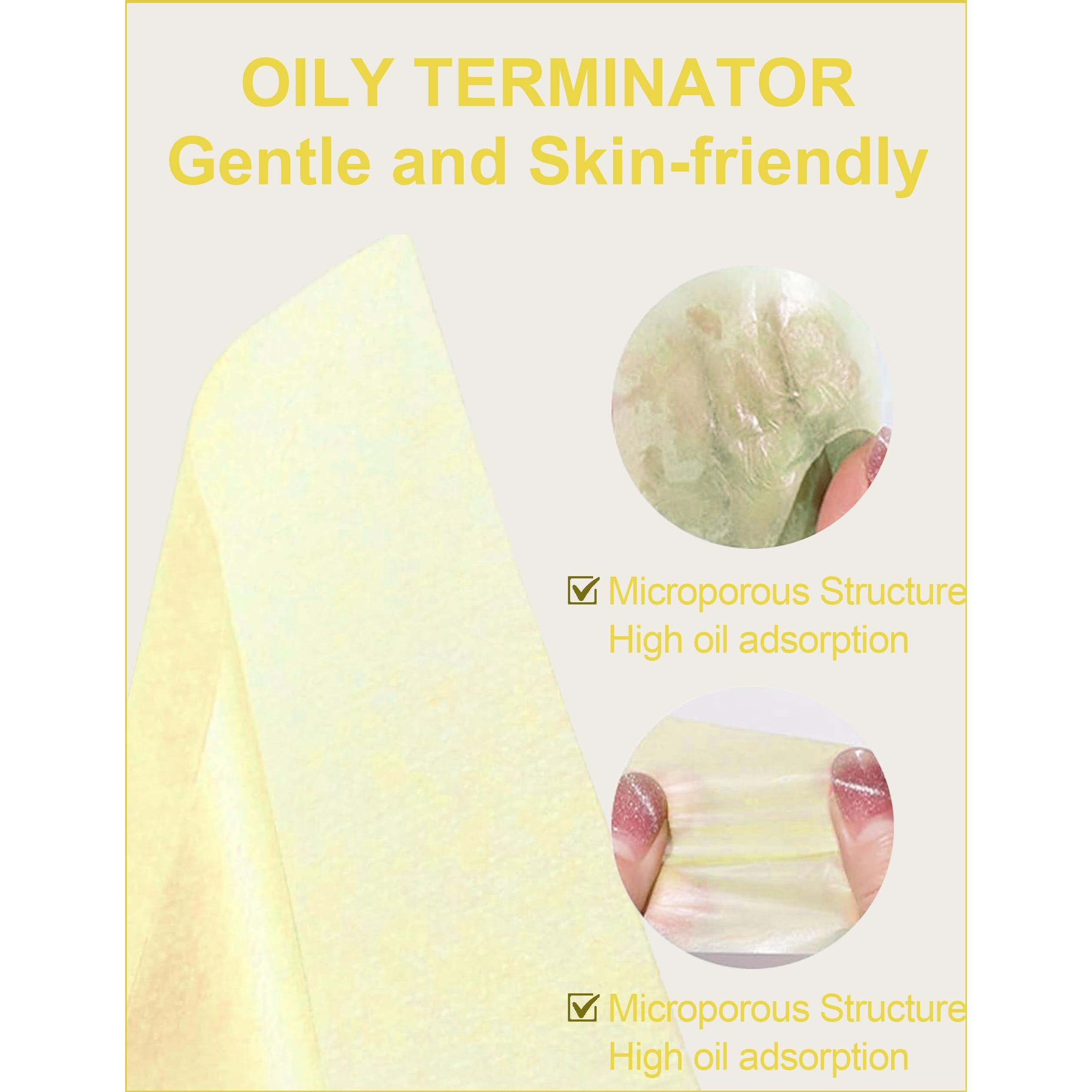 Chamomile Oil Blotting Paper - 200 Sheets W/Mirror, Puff & Refills, Absorbs Excess Face Oil, Controls Shine, Gentle For Makeup Use