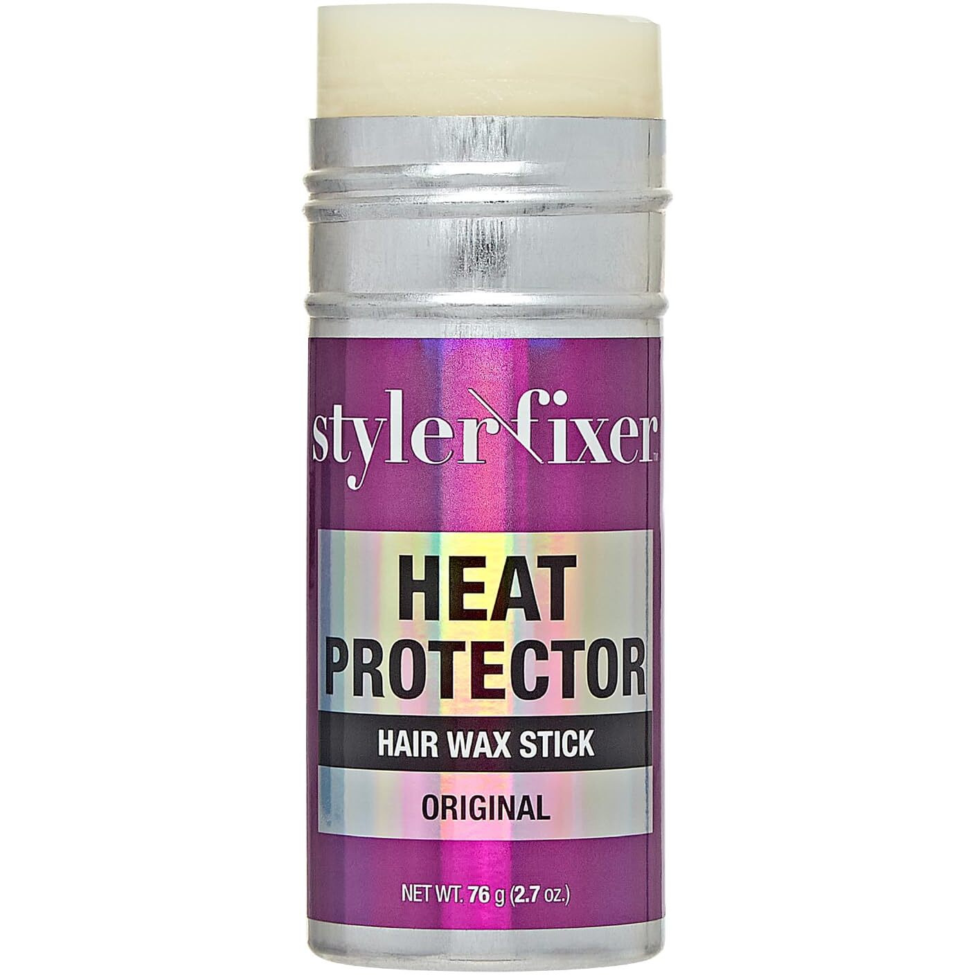 Red By Kiss Style Fixer 2-In-1 Hair Wax Stick Heat Protector Up To 460F, Avocado Oil, Biotin & 18 Amino Acids, Smooth Flyaway, Wigs & Natural Hair (2.7 Oz, Original)