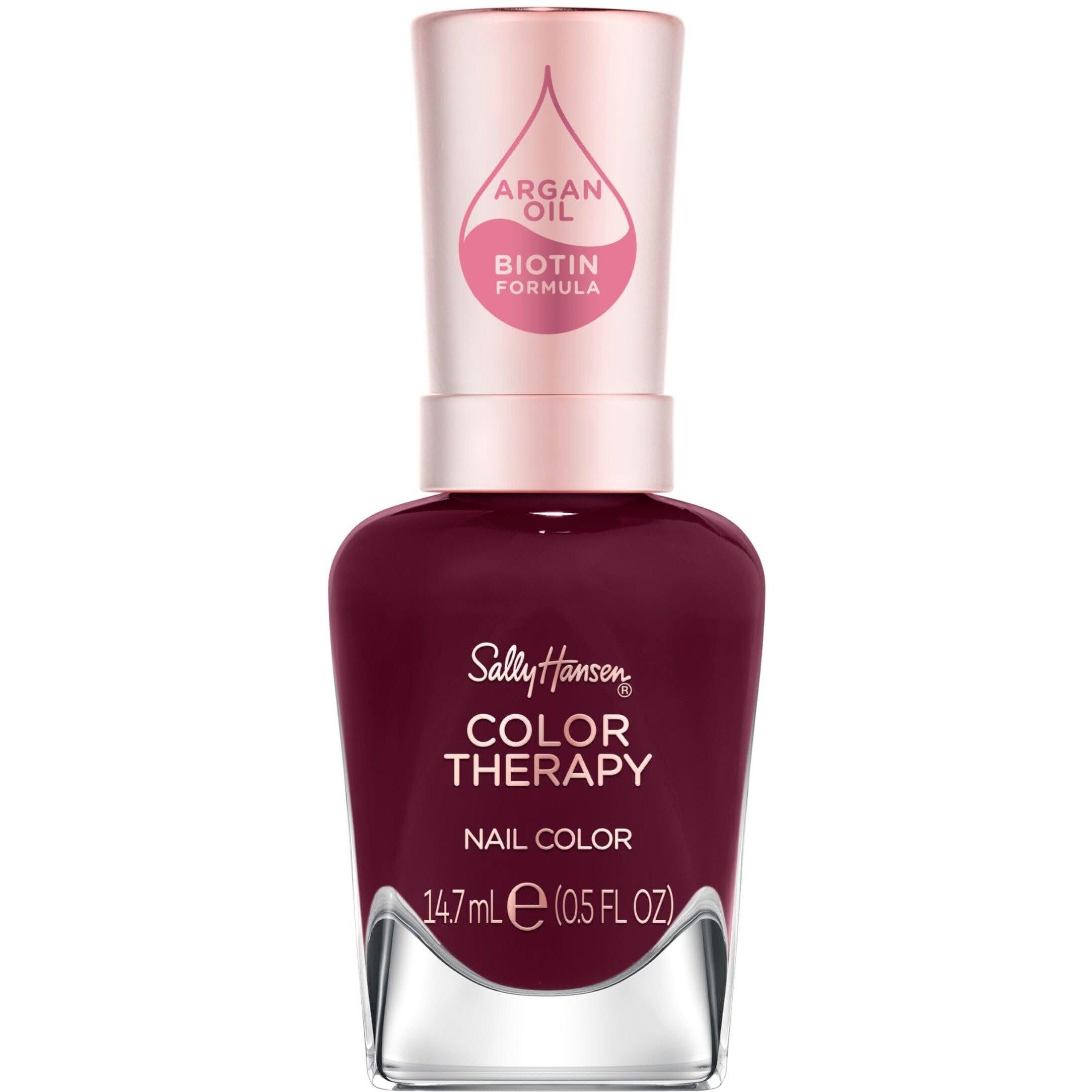 Sally Hansen Color Therapy, Rise And Wine, Argan Oil, Long Lasting, Healthy Nails, Red Nail Polish