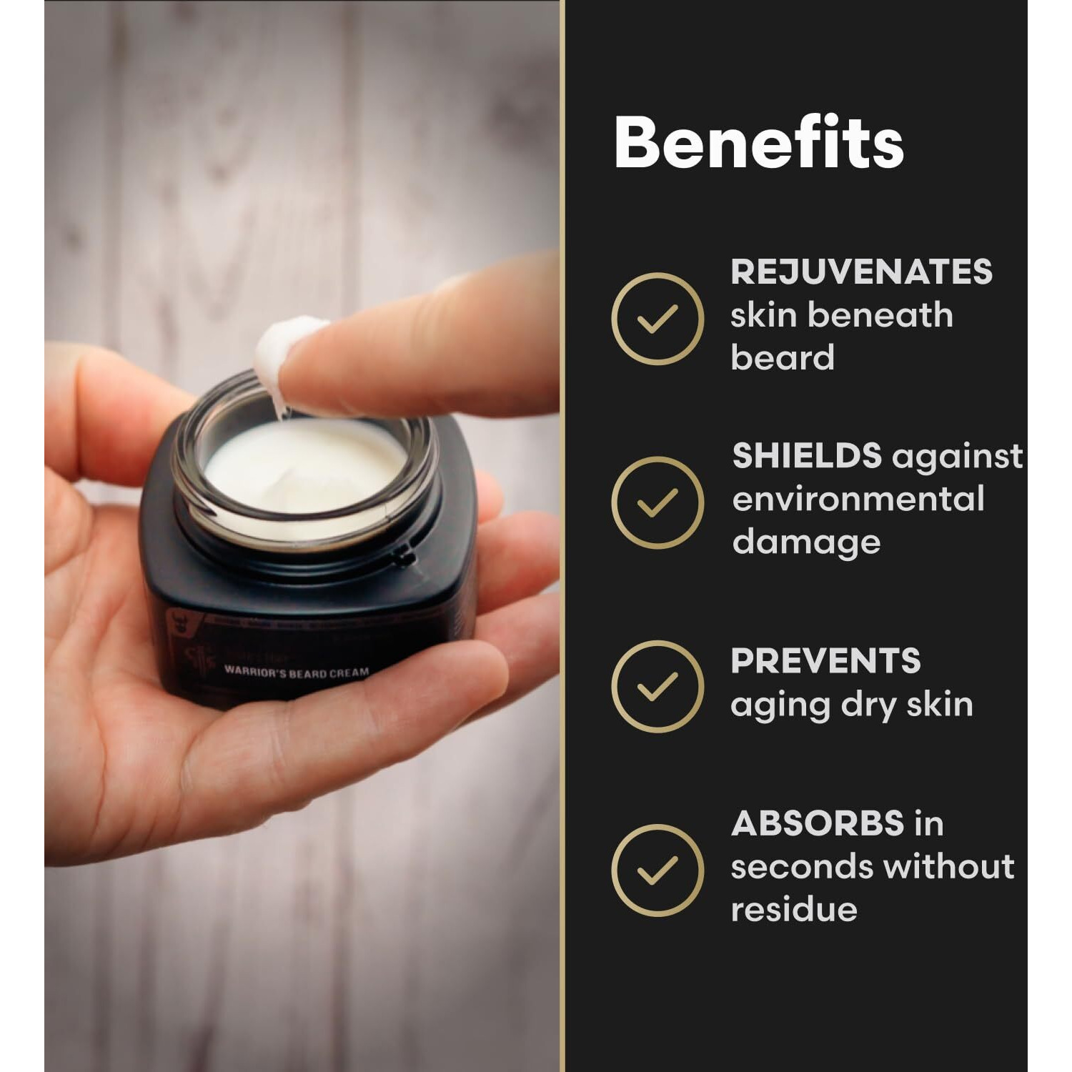 Beard Cream For Men By Beard Struggle -Hoenir's Poem Beard Butter, Moisturizer & Softener For Men - Itch Relief, Hydration With Avocado & Jojoba Oils - Beard, Mustache & Corase Growth Cream, 50G