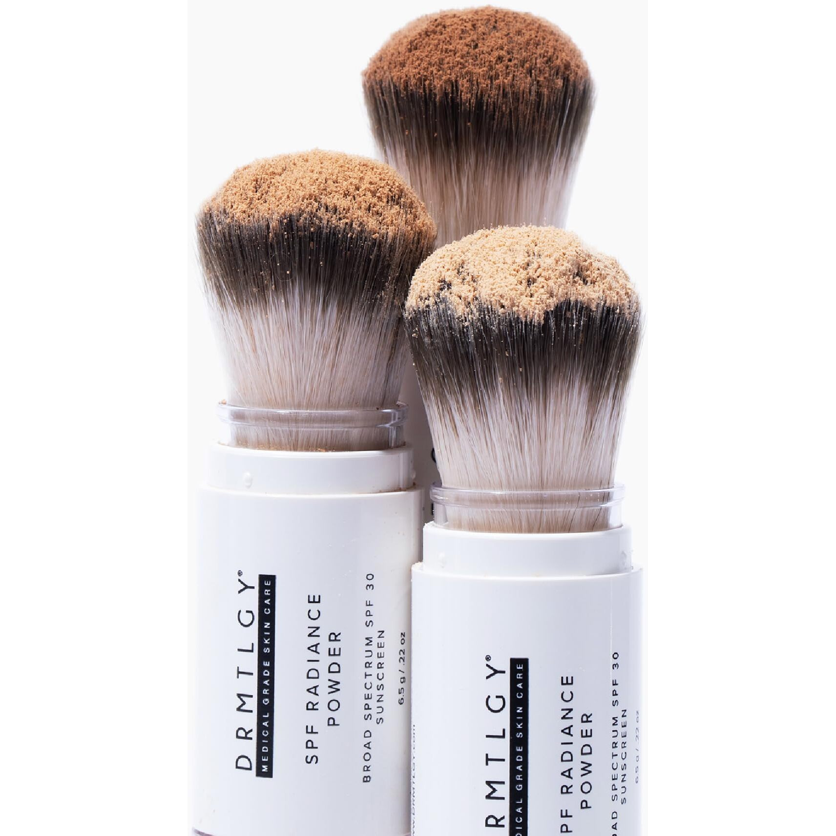 Drmtlgy Spf Radiance Powder Medium/Tan - Mineral Sunscreen Spf 30, Oil-Absorbing, Sheer Tinted Setting Powder, Broad-Spectrum Uv Protection, Vegan, Non-Nano, 6.5G