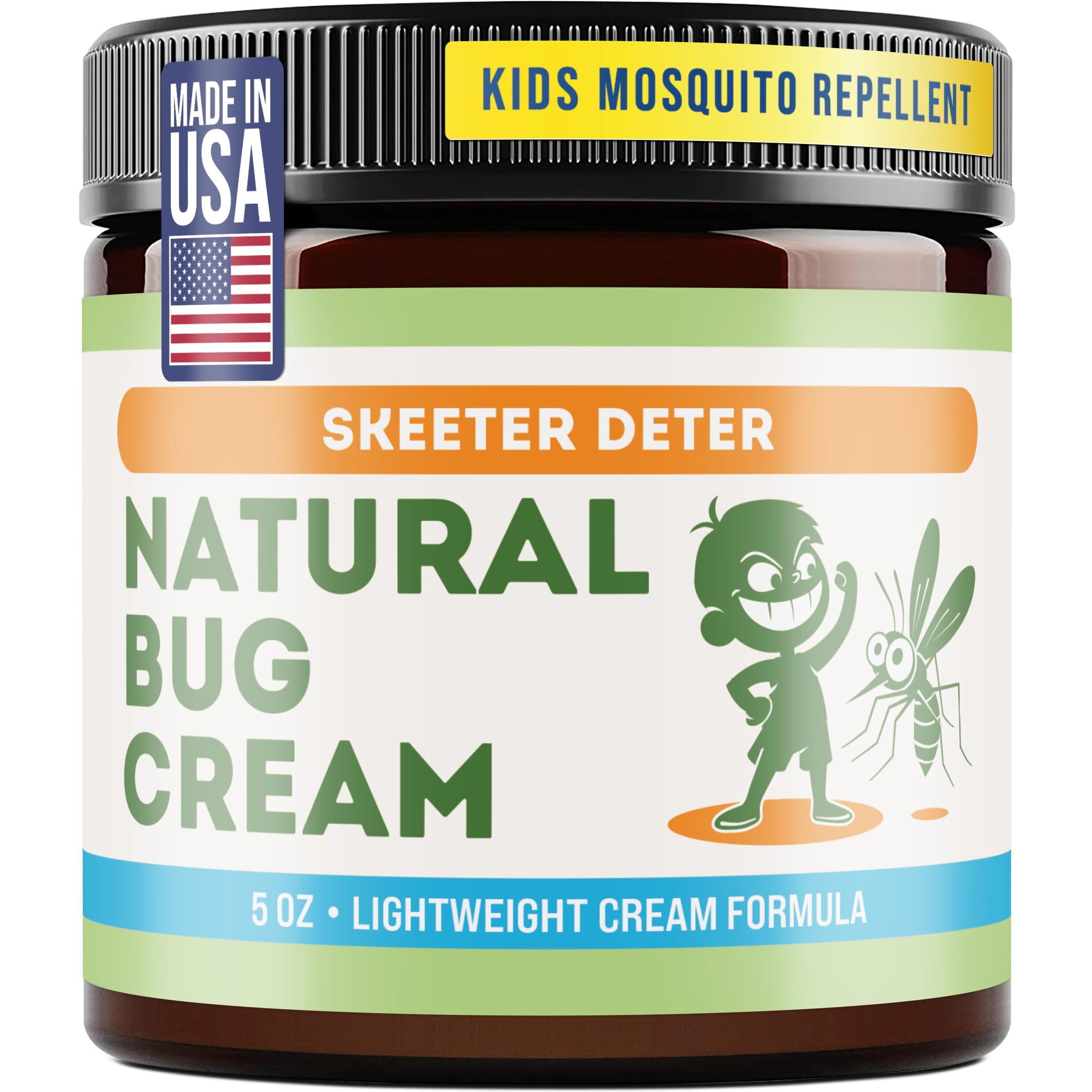 Natural Bug Cream - No Spray Formula, Made With Plant Essential Oils, Safe For Kids