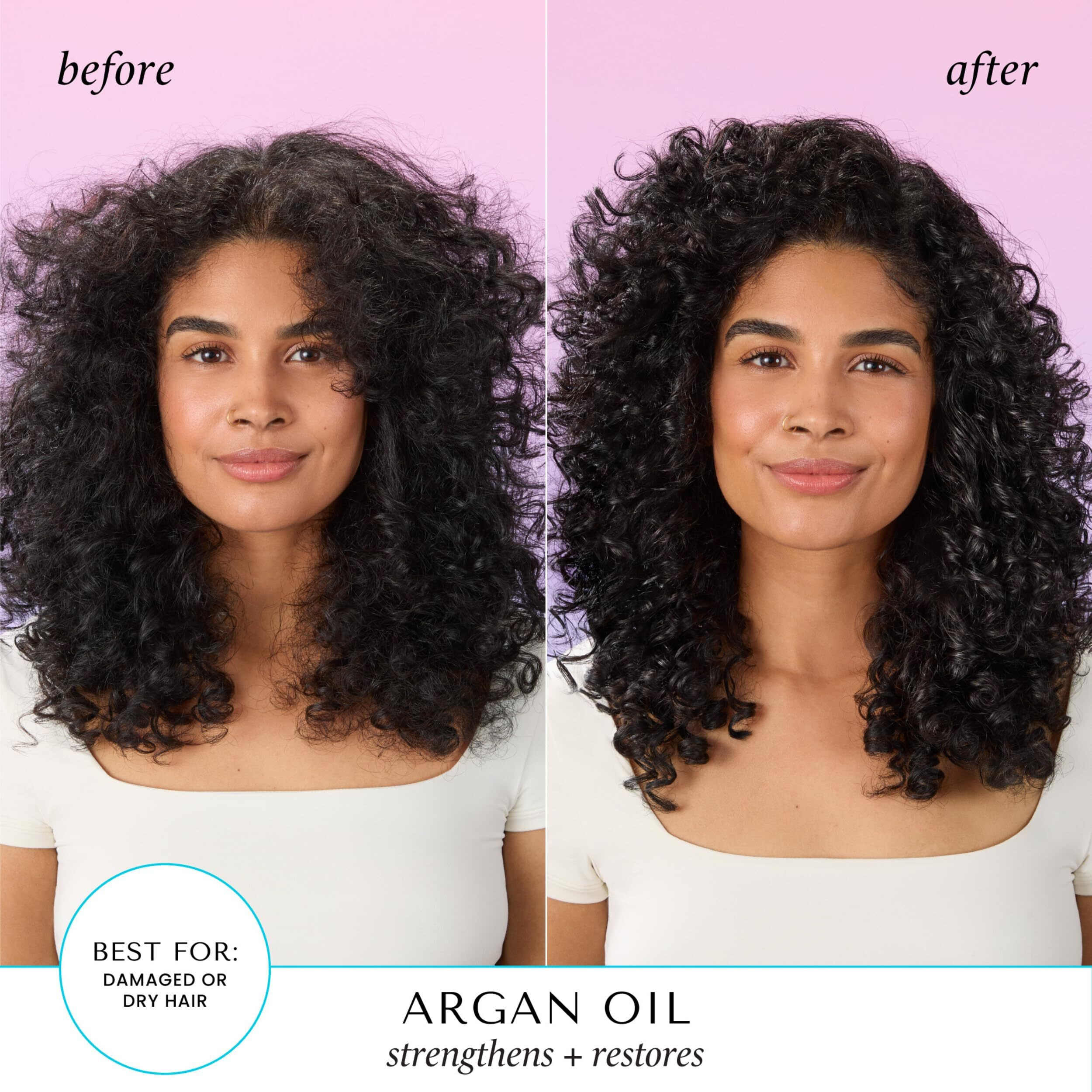 Hask Argan Oil Repairing Deep Conditioner Treatments For All Hair Types, Color Safe, Gluten Free, Sulfate Free, Paraben Free - 8 Fl Oz