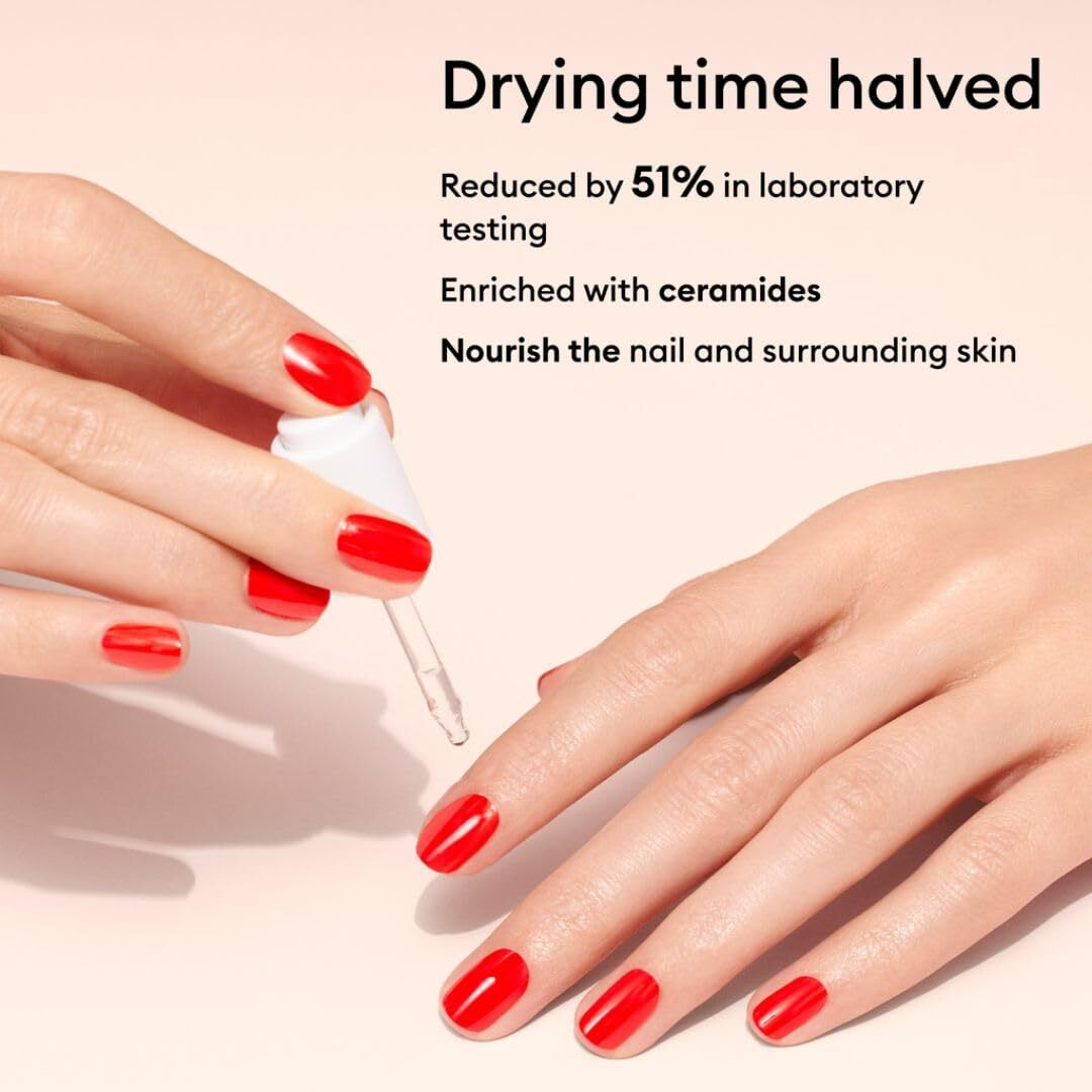 Manucurist Green Nail Polish Drying Drops - Fast Dry Nail Polish - Halves Drying Time - Nourishing Nail Care - 49.5% Bio-Sourced - Nail Oil - Cuticle Oil For Nails - Green System Compatible 0.5 Fl Oz
