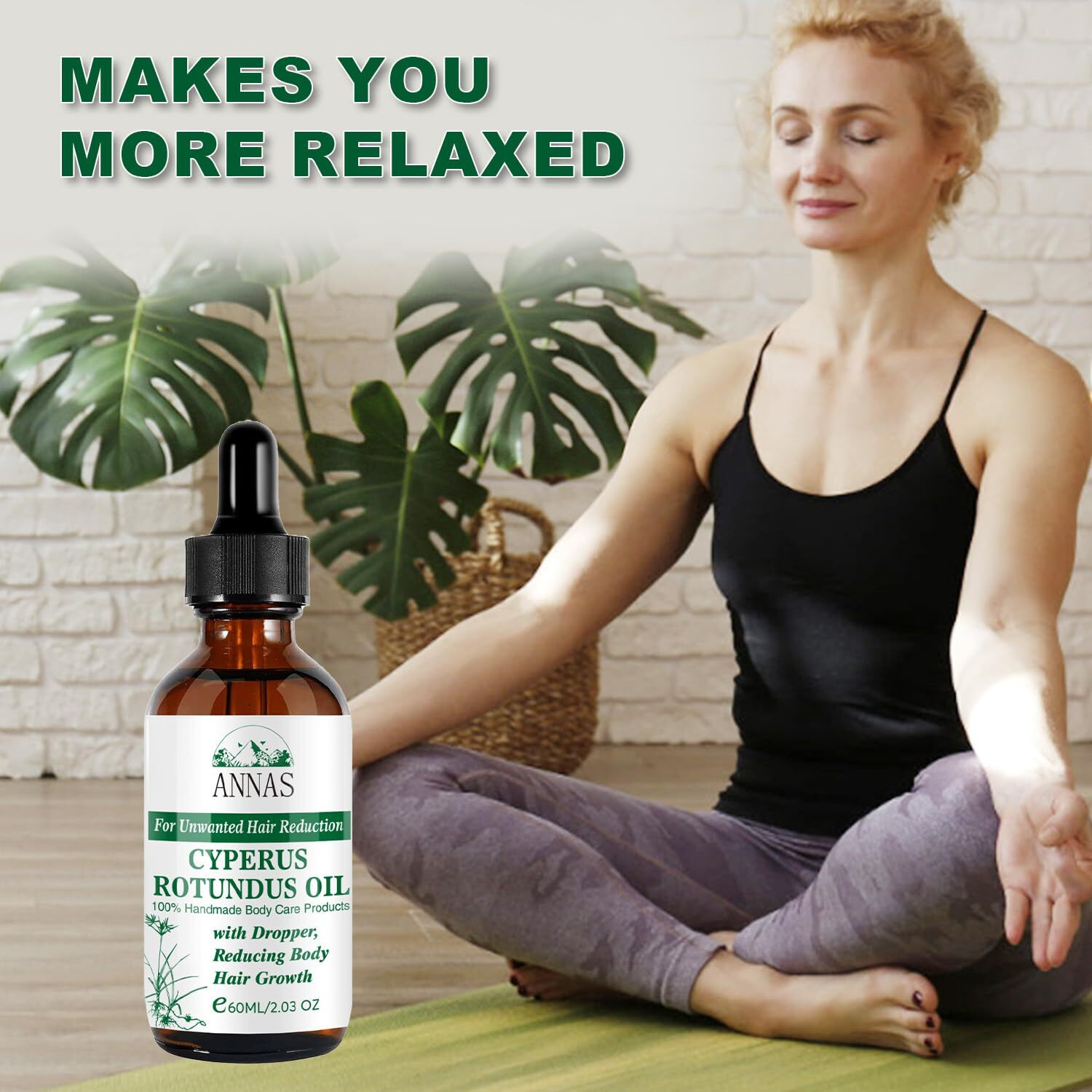 Cyperus Rotundus Oil For Hair Removal,100% Natural Cyprus Oil, Recommended Organic Formula,Reduces Hair Growth, Soothes Skin, Ideal For Men & Women, 60Ml