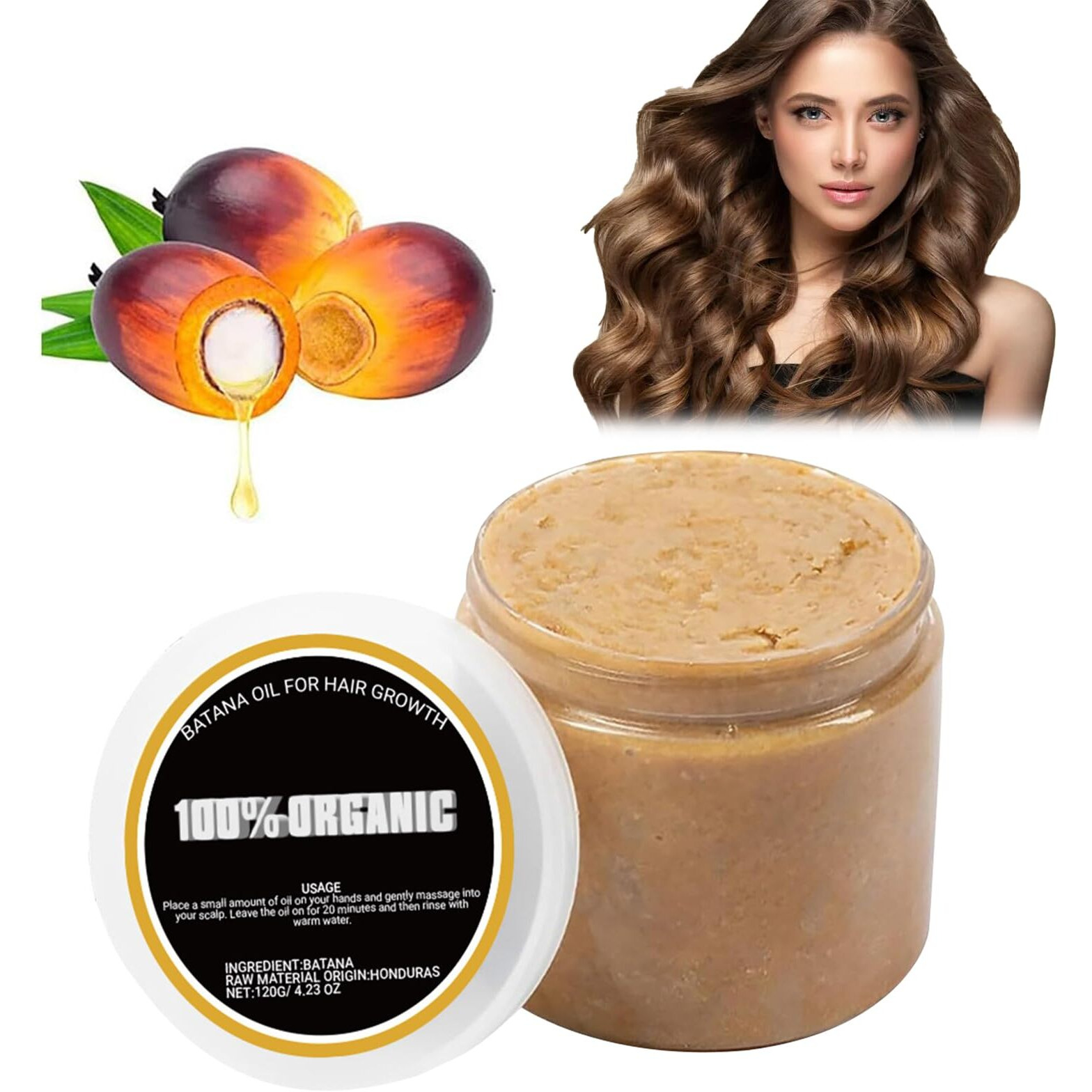 Divine Vitals Batana Oil For Hair Growth - Organic Hair Growth Oil, Suitable For All Hair Types