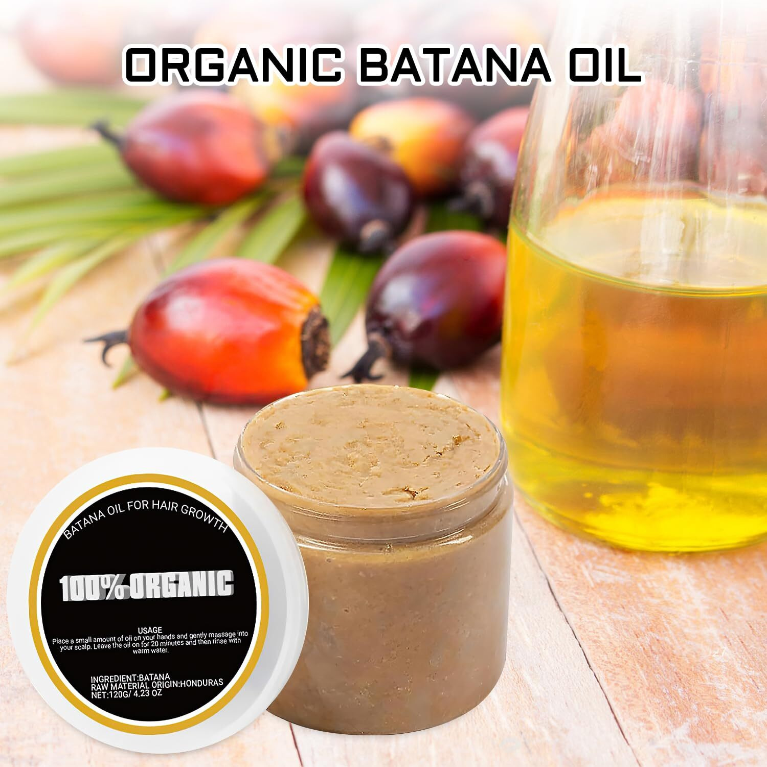 Divine Vitals Batana Oil For Hair Growth - Organic Hair Growth Oil, Suitable For All Hair Types