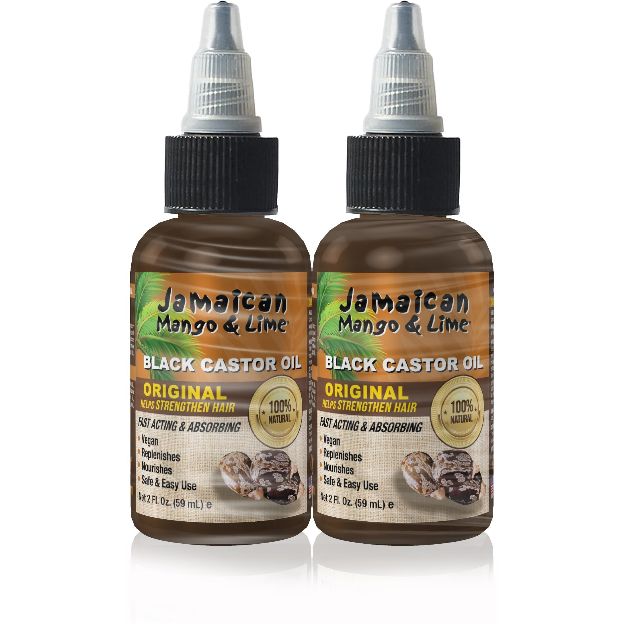 2Oz Jml Jamaican Black Castor Oil - Original Pack Of 2