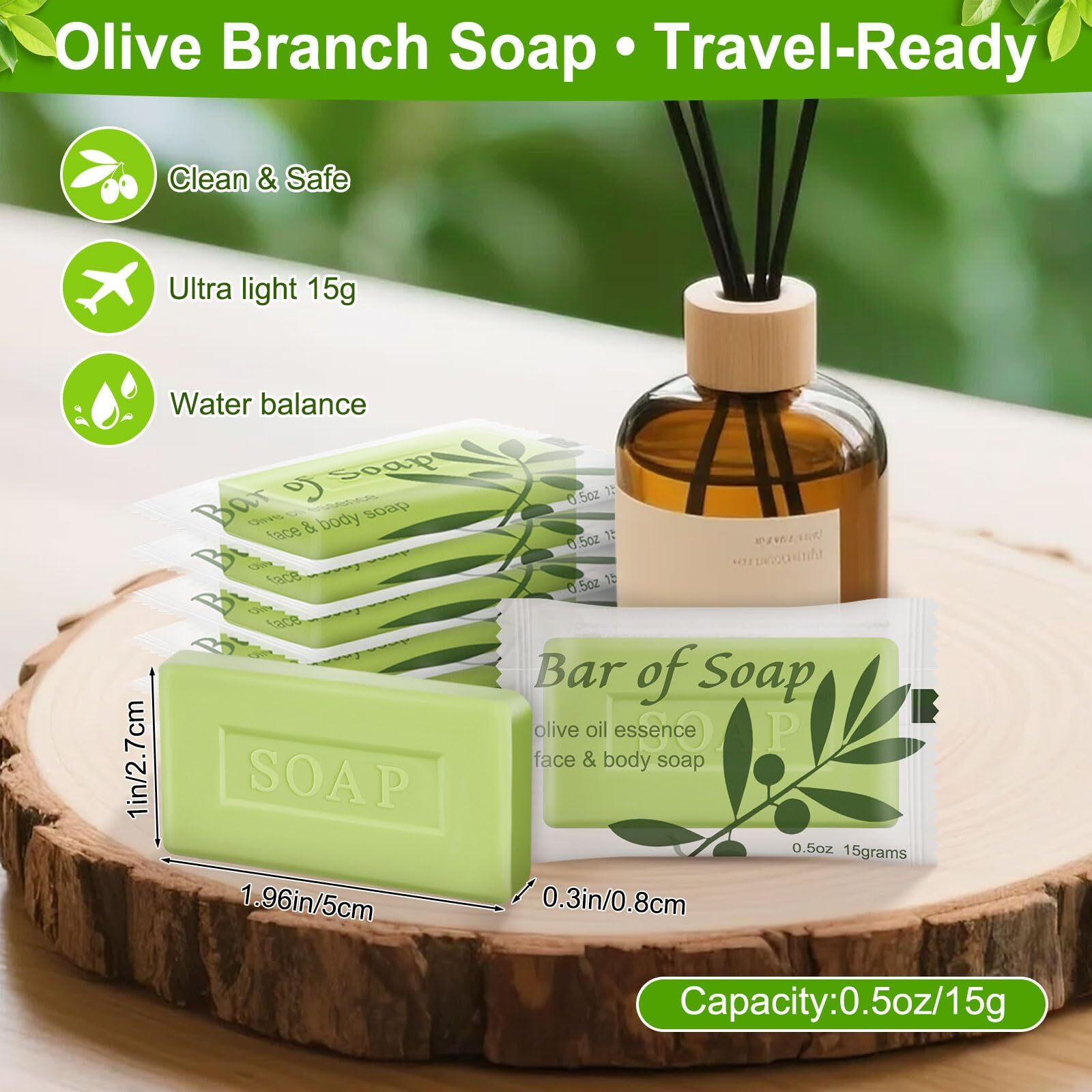 Skourvut Bulk Bar Soap Travel Olive Oil Soap Bars Bulk 0.5 Oz,Guest Soaps Small For Bathroom, Hotel Soap Bars For Hotel Hospitality Homeless (150)
