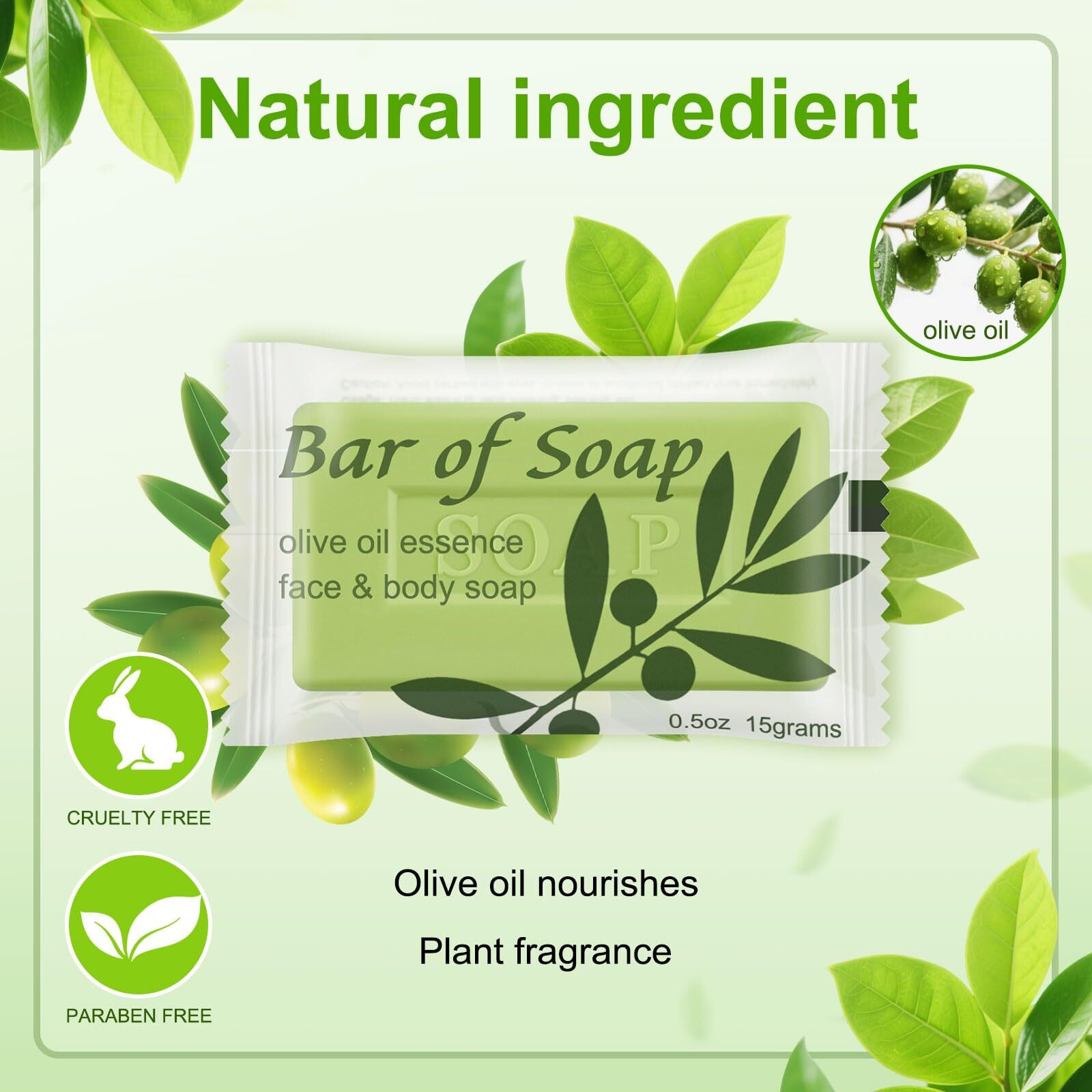 Skourvut Bulk Bar Soap Travel Olive Oil Soap Bars Bulk 0.5 Oz,Guest Soaps Small For Bathroom, Hotel Soap Bars For Hotel Hospitality Homeless (150)