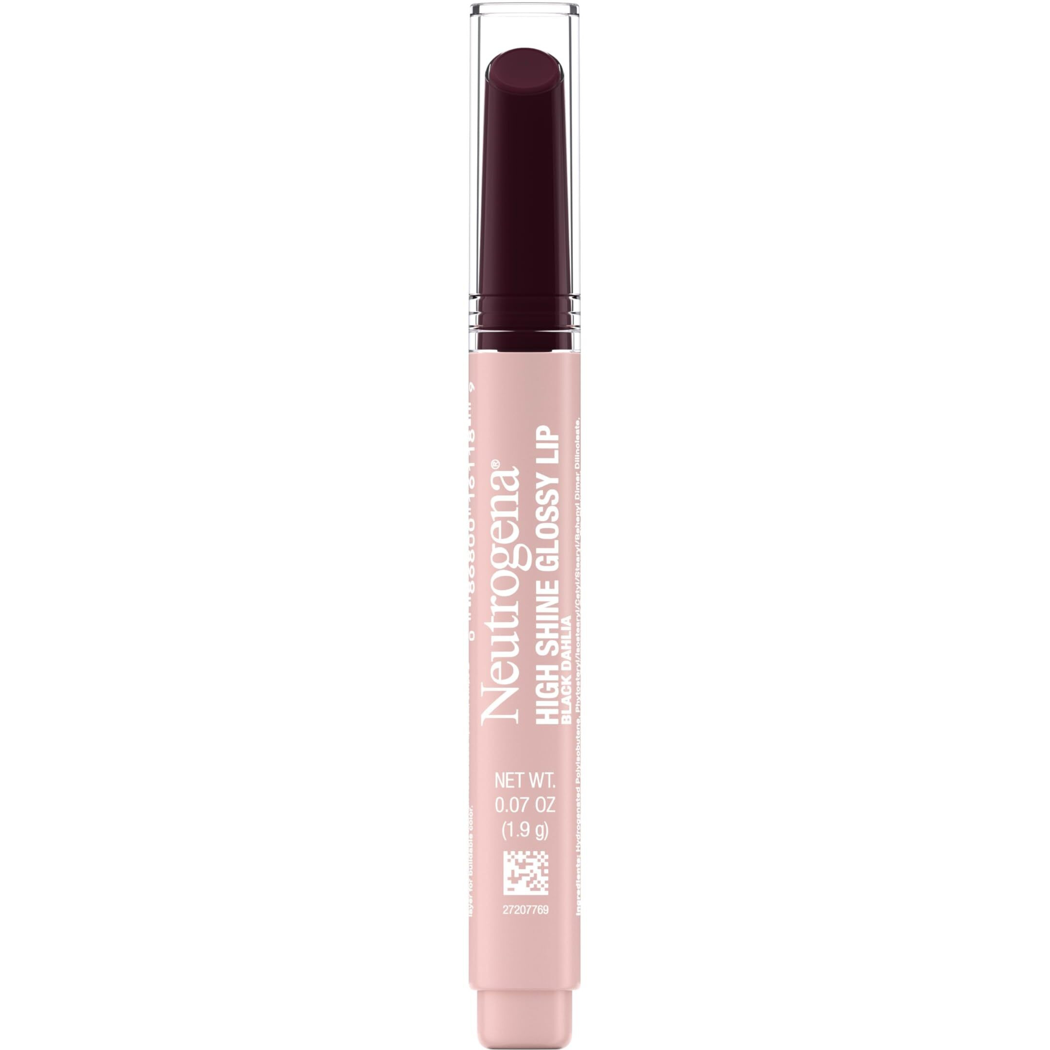 High Shine Glossy Lip, Nourishing Lip Gloss With Maracuja Oil, Antioxidant Vitamin E & Vitamins, Non-Retractable, Buildable Pigmented Color, Black Dahlia, 0.07 Oz