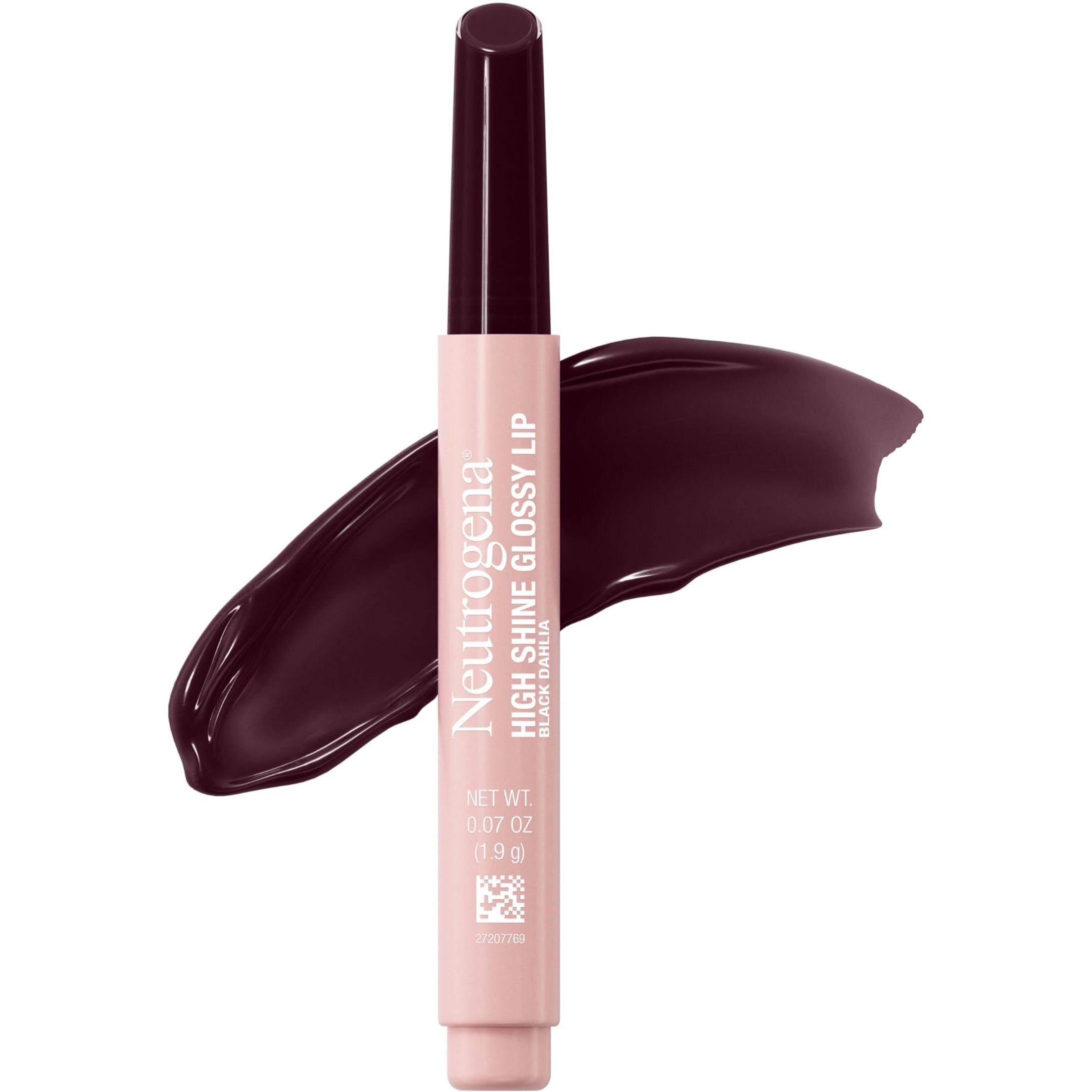 High Shine Glossy Lip, Nourishing Lip Gloss With Maracuja Oil, Antioxidant Vitamin E & Vitamins, Non-Retractable, Buildable Pigmented Color, Black Dahlia, 0.07 Oz