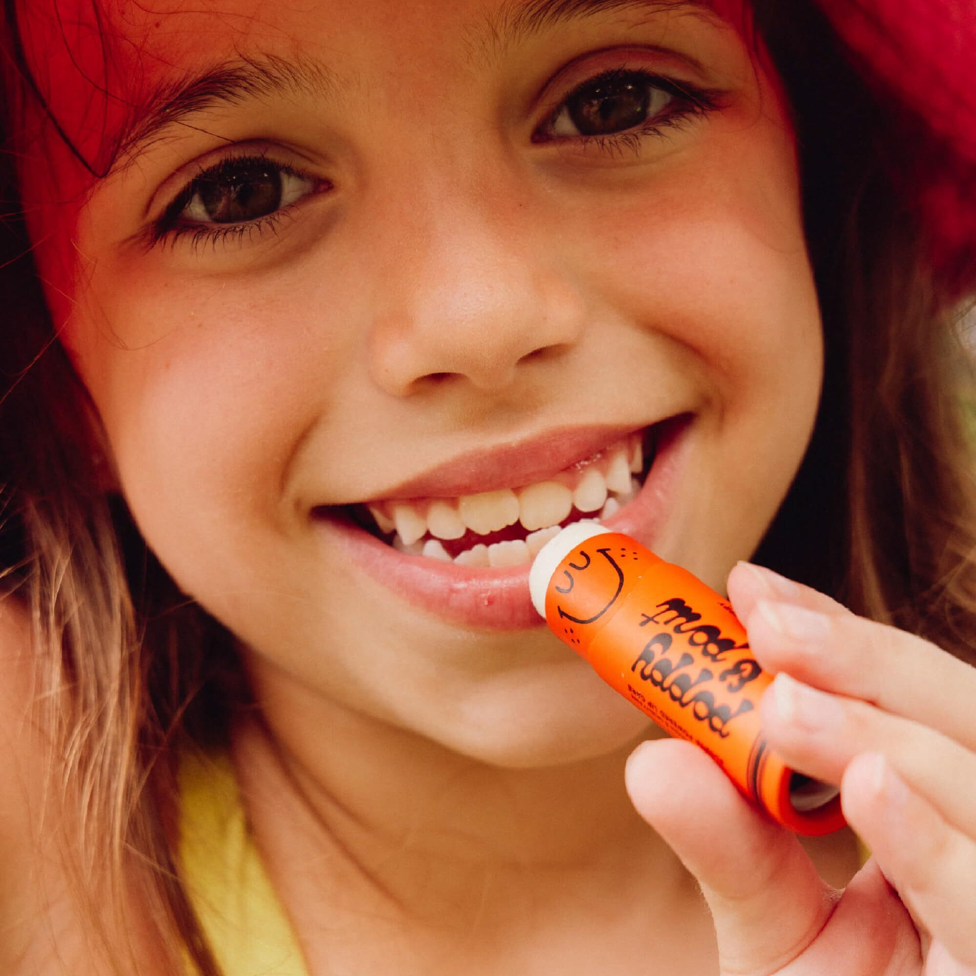 Poppy & Pout Kids Jumbo Lip Balm | All Natural Lip Balms & Moisturizers | Hydrates With Beeswax, Vitamin E, Organic Coconut Oil | Cruelty-Free | Lip Balm In Recyclable Cardboard Tube (Chipper Cherry)