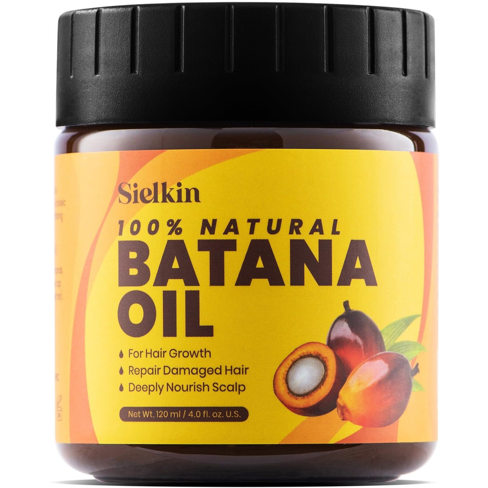 Batana Oil For Hair Growth, Unrefined Pure Hair Growth Oil From Honduras, 100% Authentic And Organic Approved By Dr. Sebi, Daily Use For Hair And Scalp Care, For All Hair Type, 4 Fl Oz