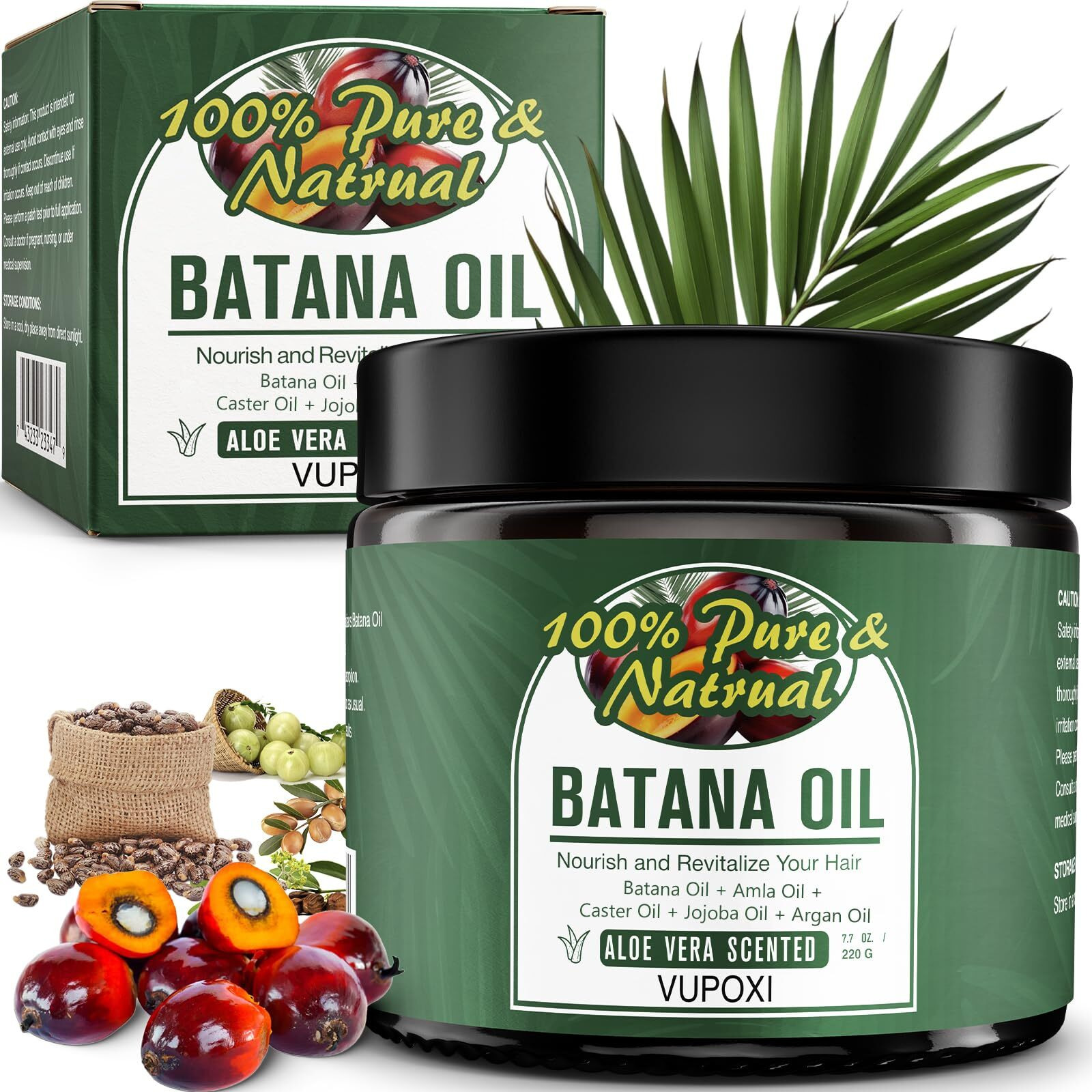 Batana Oil For Hair Growth, 5-In-1 Liquid Batana Oil With Amla,Jojoba,Argan And Castor Seed - 180Ml/6.3 Fl.Oz