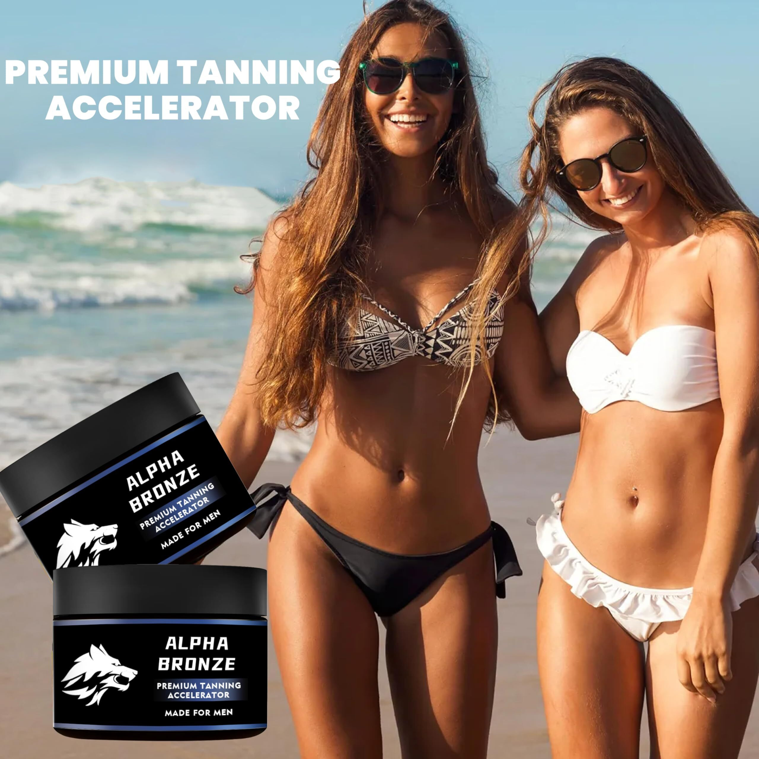 Intense Tanning Gel |Alpha Bronze Tanning Accelerator | Non-Greasy, Waterproof, With Carrot & Coconut Oils | Hydrating, Vitamins A & E | Unisex 3.5 Oz