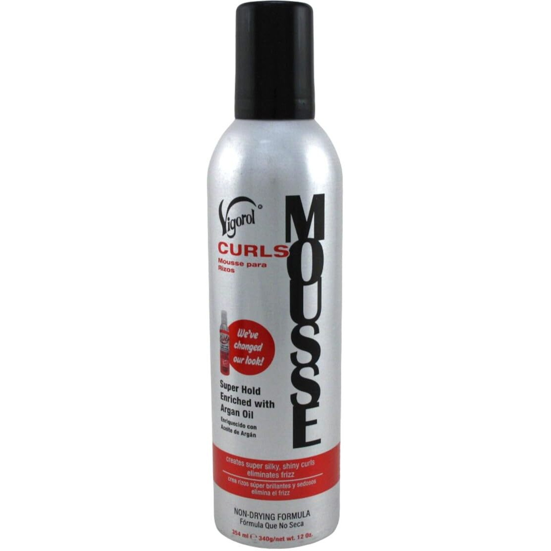 Vigorol Mousse Curl Super Hold With Argan Oil 12 Ounce Alcohol Free (354Ml) (2 Pack)