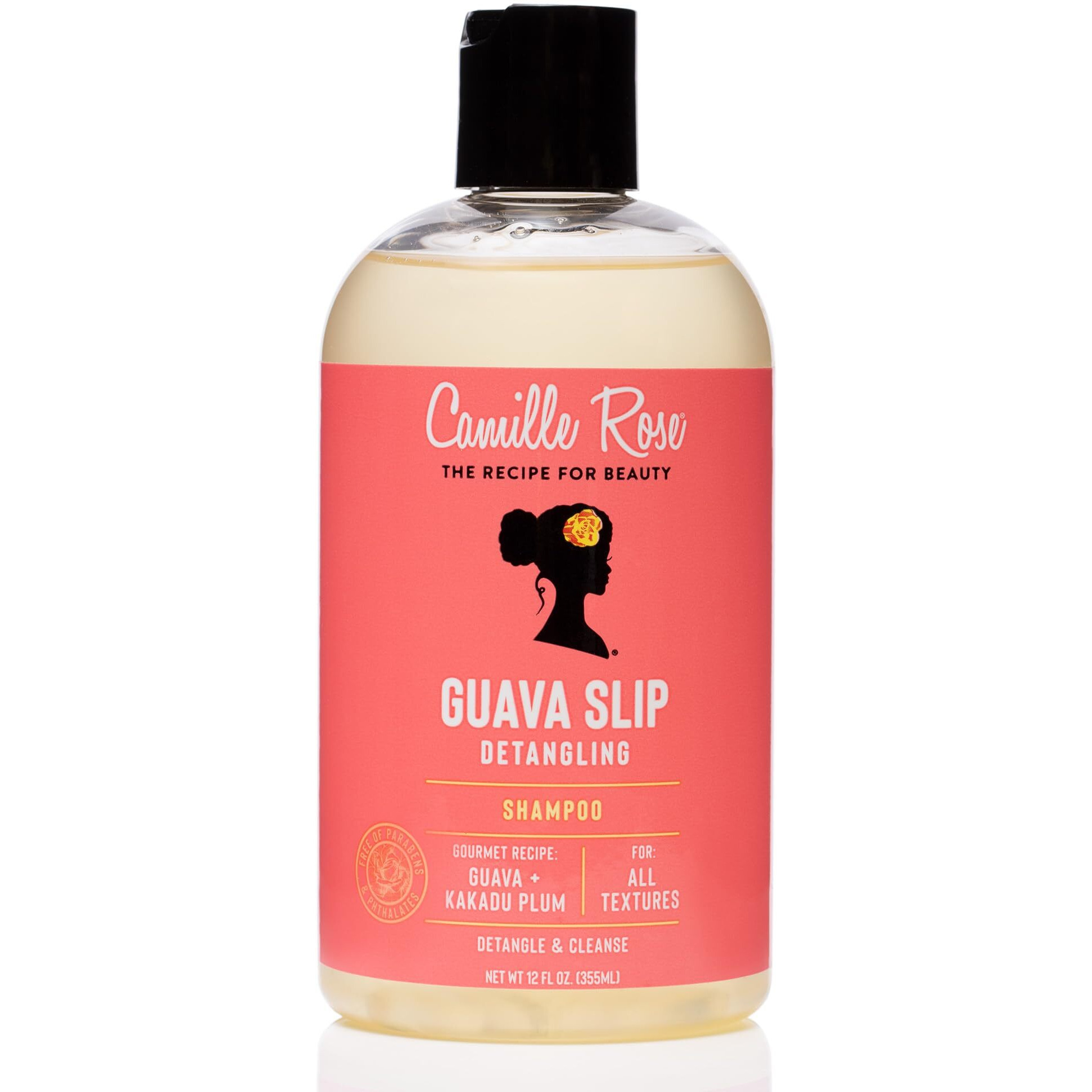 Camille Rose Guava Slip Detangling Shampoo, With Guava, Kakadu Plum And Avocado Oil To Detangle, Cleanse And Hydrate, For All Hair Textures, 12 Fl Oz