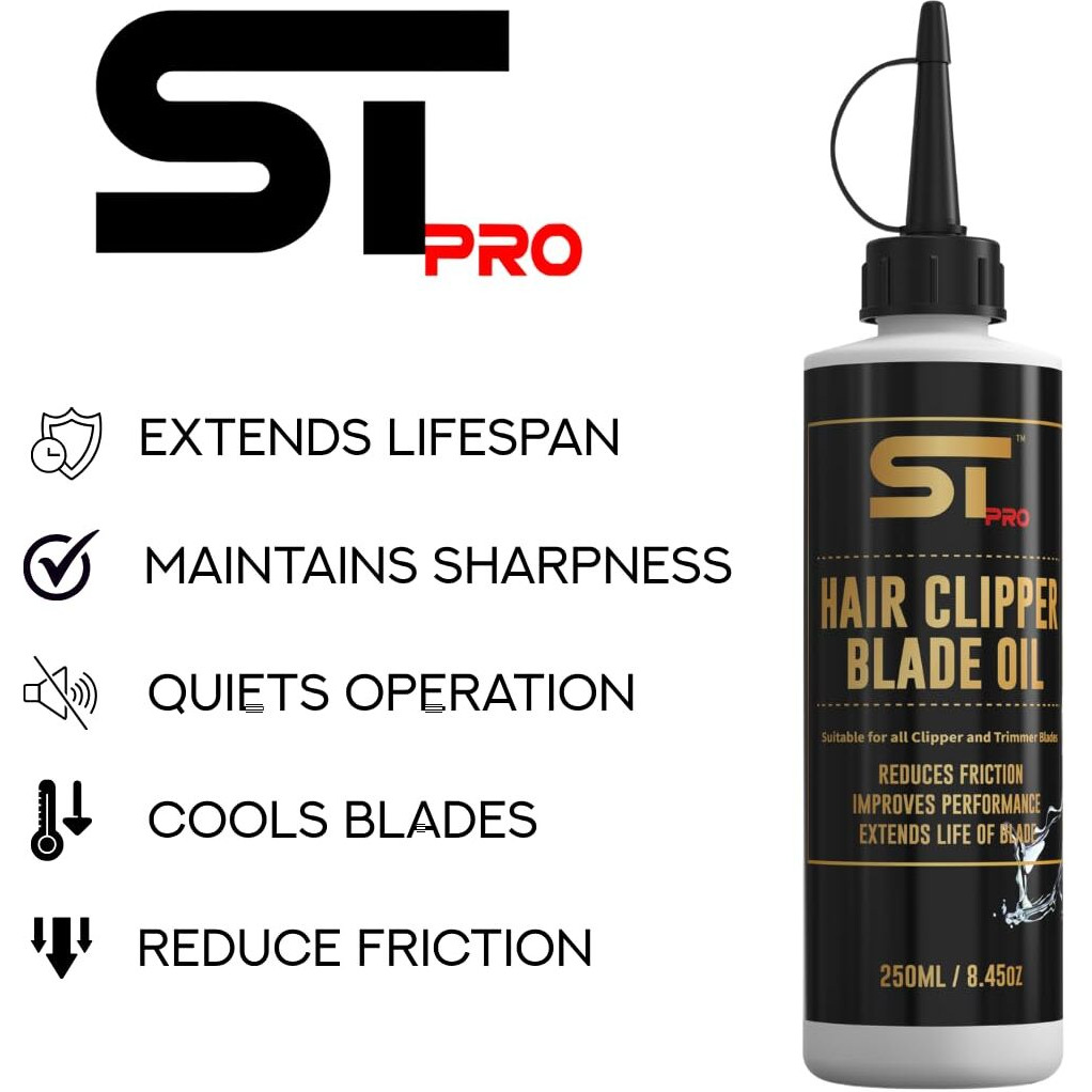 Supreme Trimmer Premium Hair Clipper Blade Lubricating Oil | 250Ml Anti-Rust Barber Clipper Oil For Blades, Hair Trimmer | Sto925