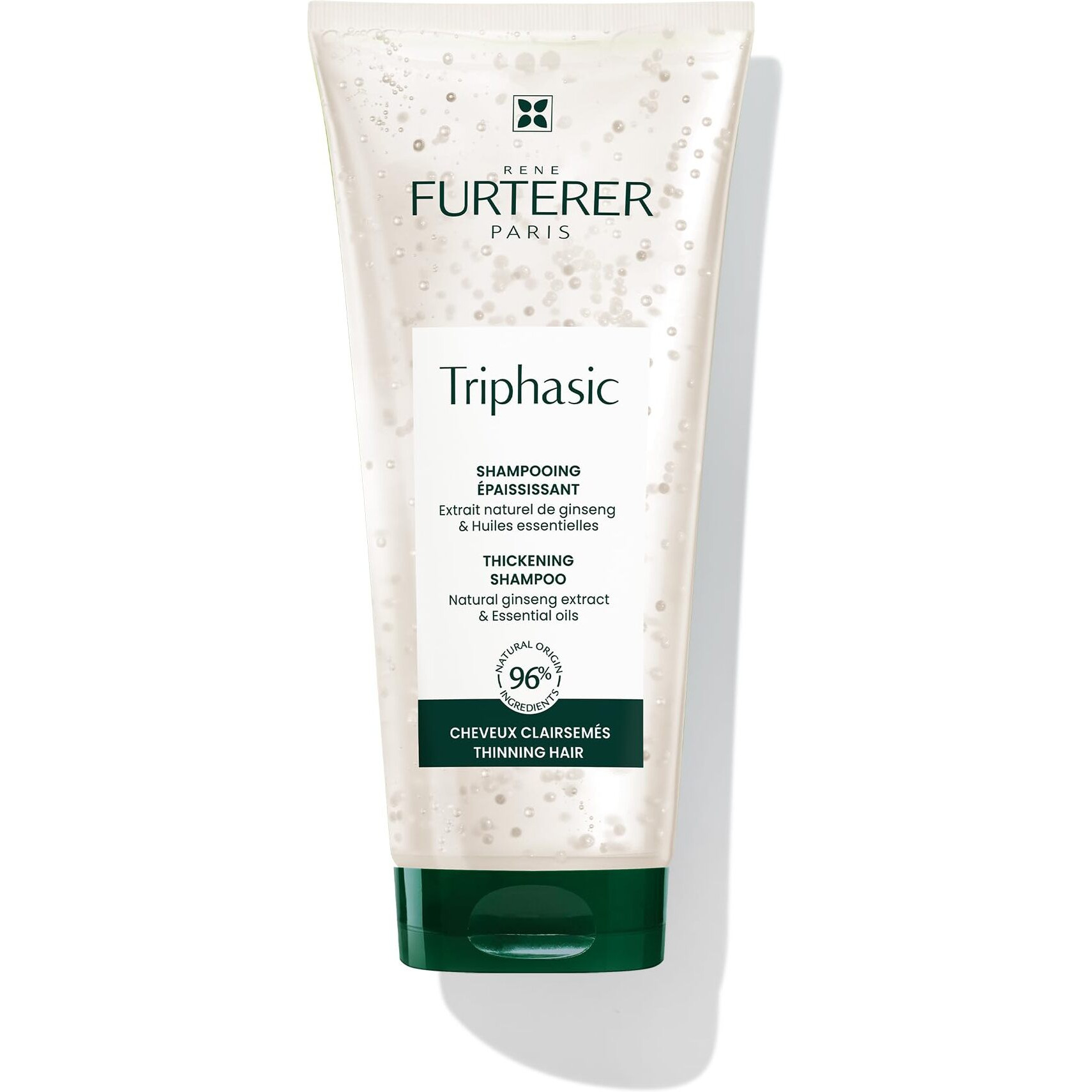 Rene Furterer Triphasic Thickening Shampoo - For Thinning Hair - Improves Hair Density & Strength - Scalp Nutrition - Rosemary Oil - For Men & Women - Color Safe - 6.7 Fl. Oz