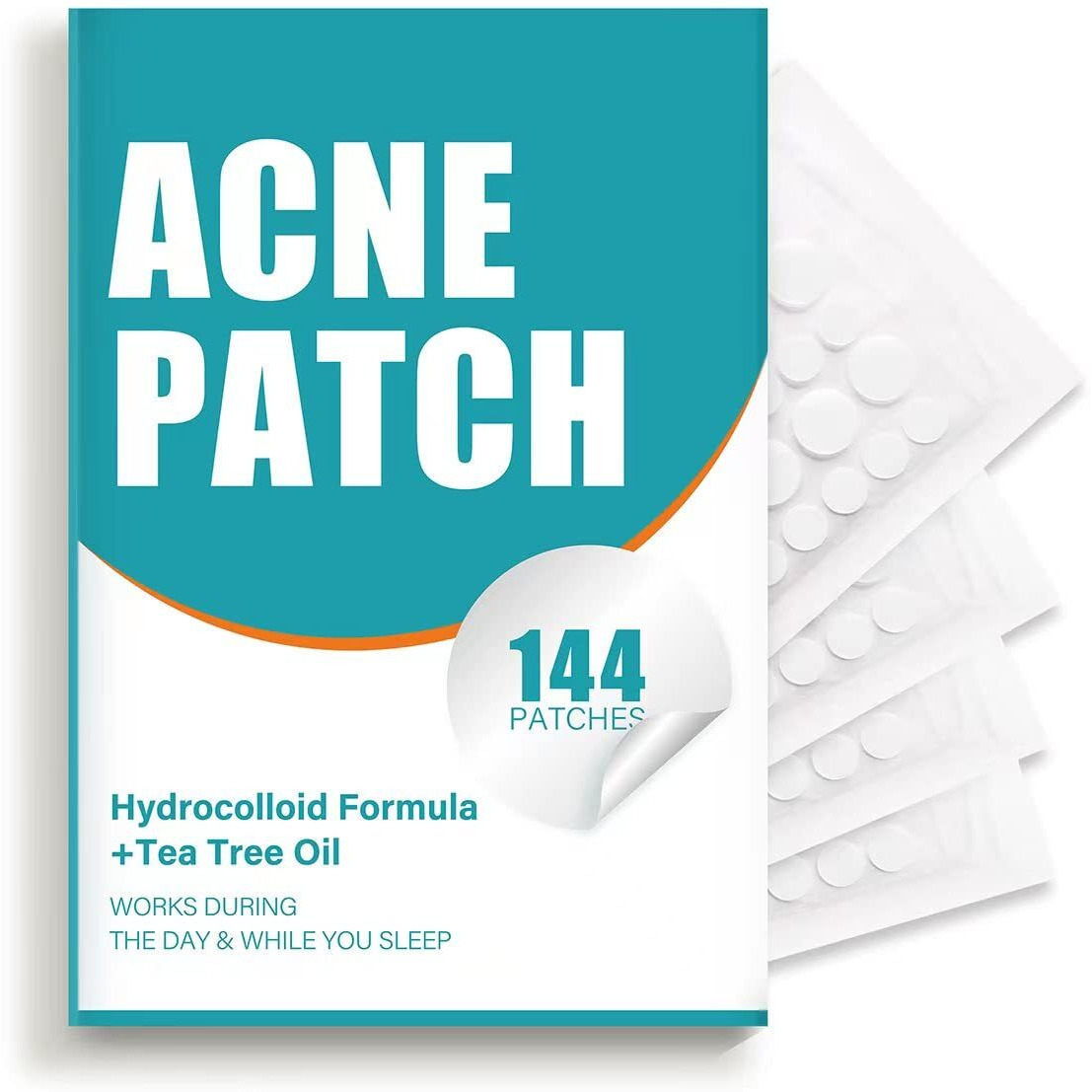 Pimple Patches For Face, Hydrocolloid Acne Patches With Tea Tree Oil For Spot Treatment, Zit Patch, Blemish Cover, Two Sizes, Vegan, Cruelty Free (144 Count (Pack Of 1))
