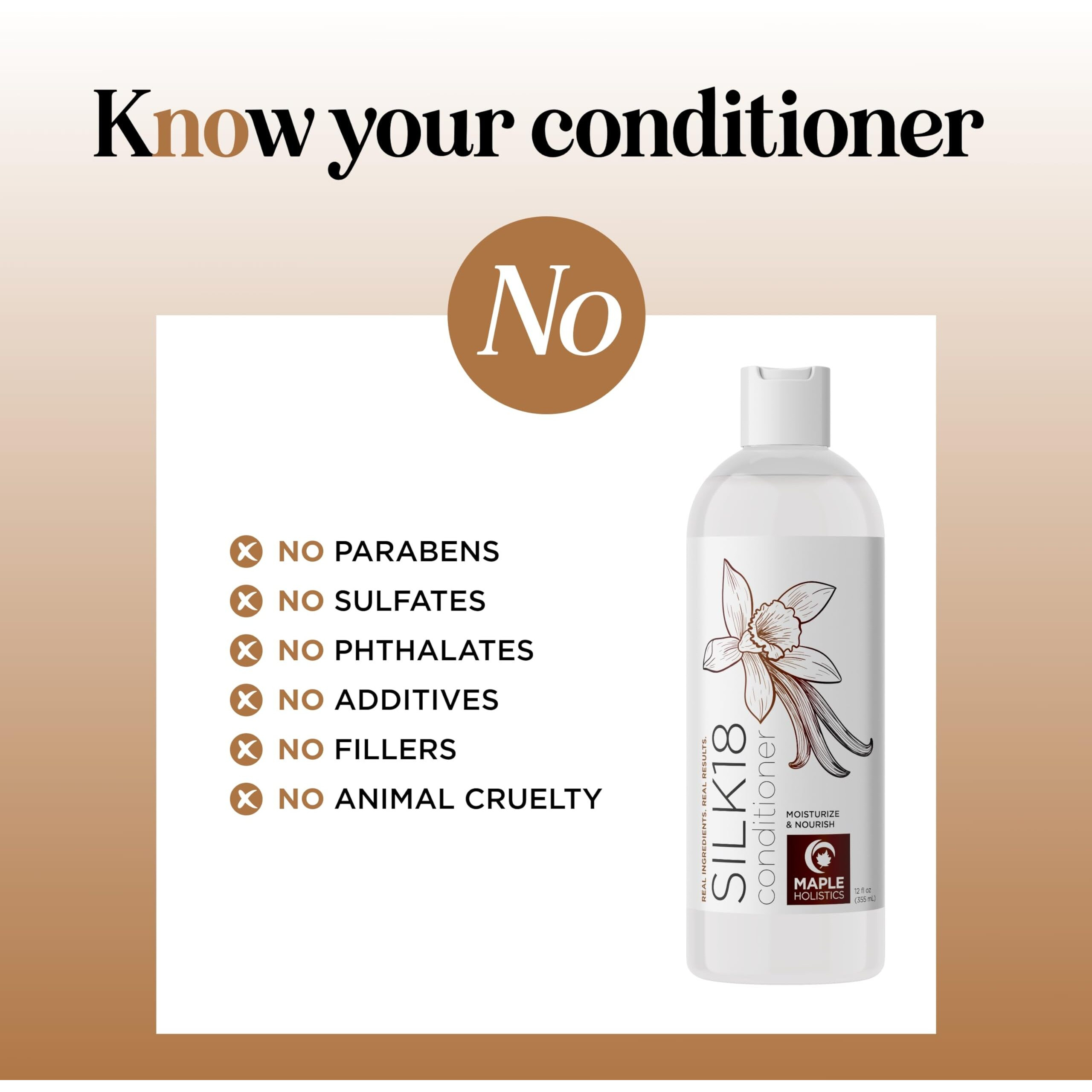 Silk Protein Conditioner For Damaged Hair - Ultra Moisturizing Conditioner For Dry Hair With Deeply Nourishing Shea Butter Argan Oil Green Tea & Aloe - Helps Define Curls & Control Frizz (12 Fl Oz)