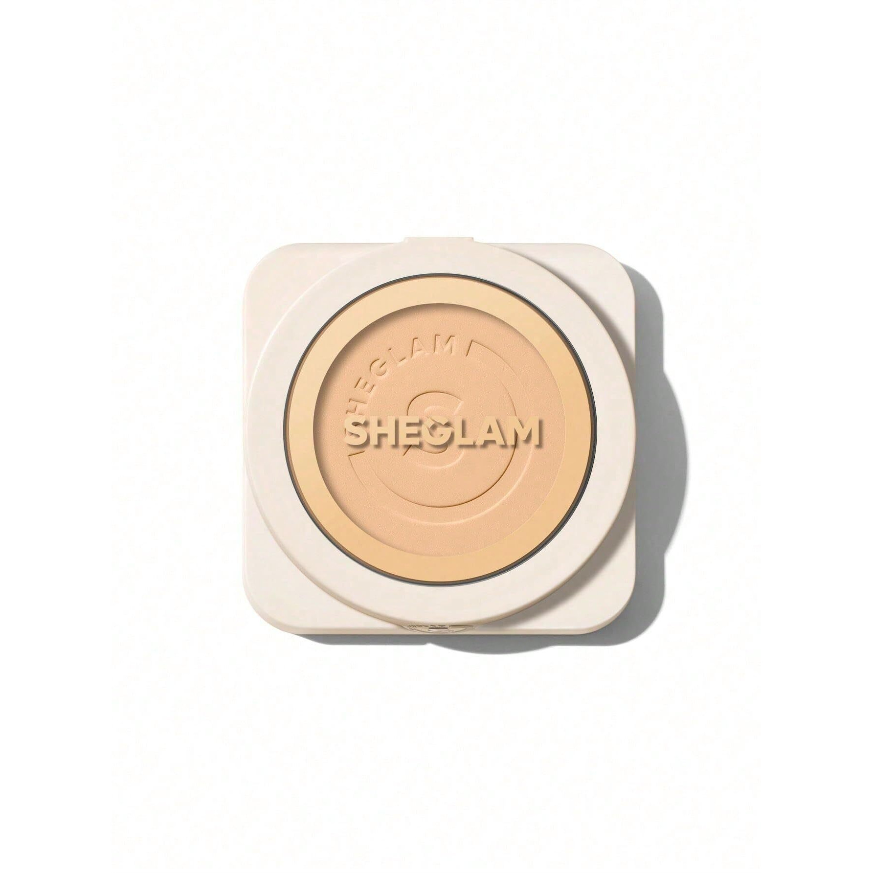 Sheglam Skin-Focus Full Coverage Powder Foundation Oil-Control Lightweight Face Pressed Powder Makeup-Nude