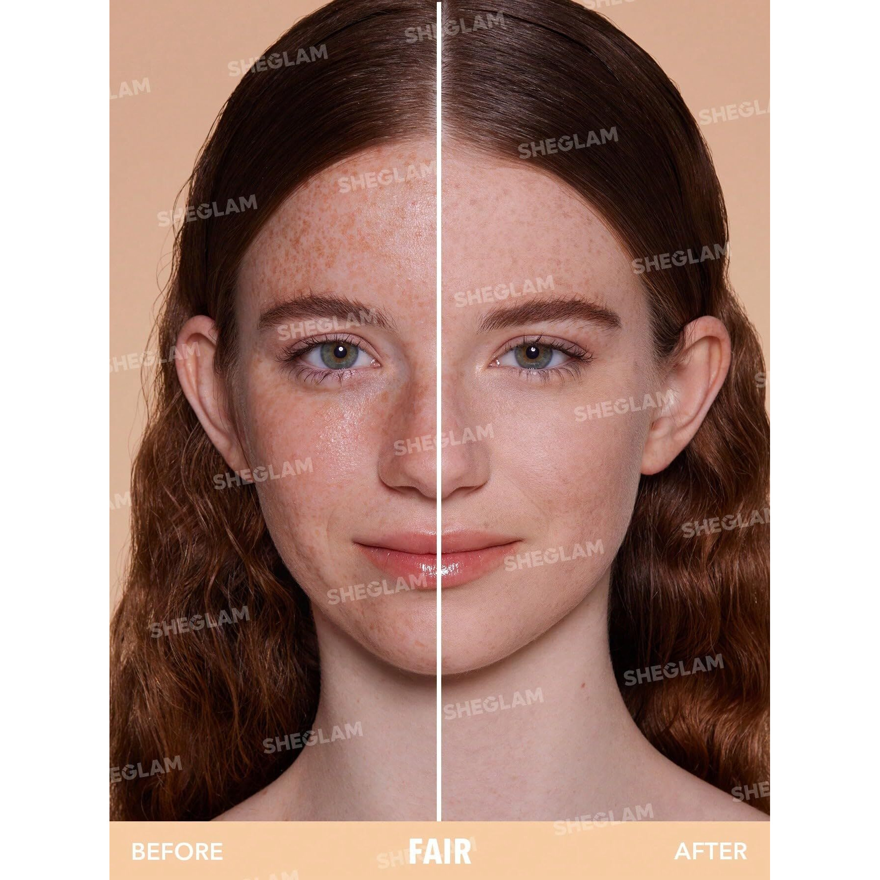 Sheglam Skin-Focus Full Coverage Powder Foundation Oil-Control Lightweight Face Pressed Powder Makeup-Nude